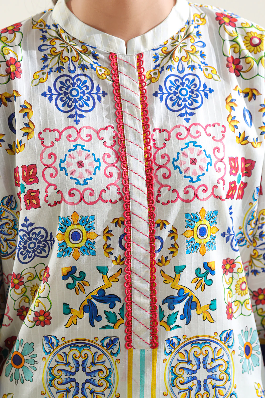 Printed Cotton Stitched 2 Piece (Shirt/Trouser) - Image 5