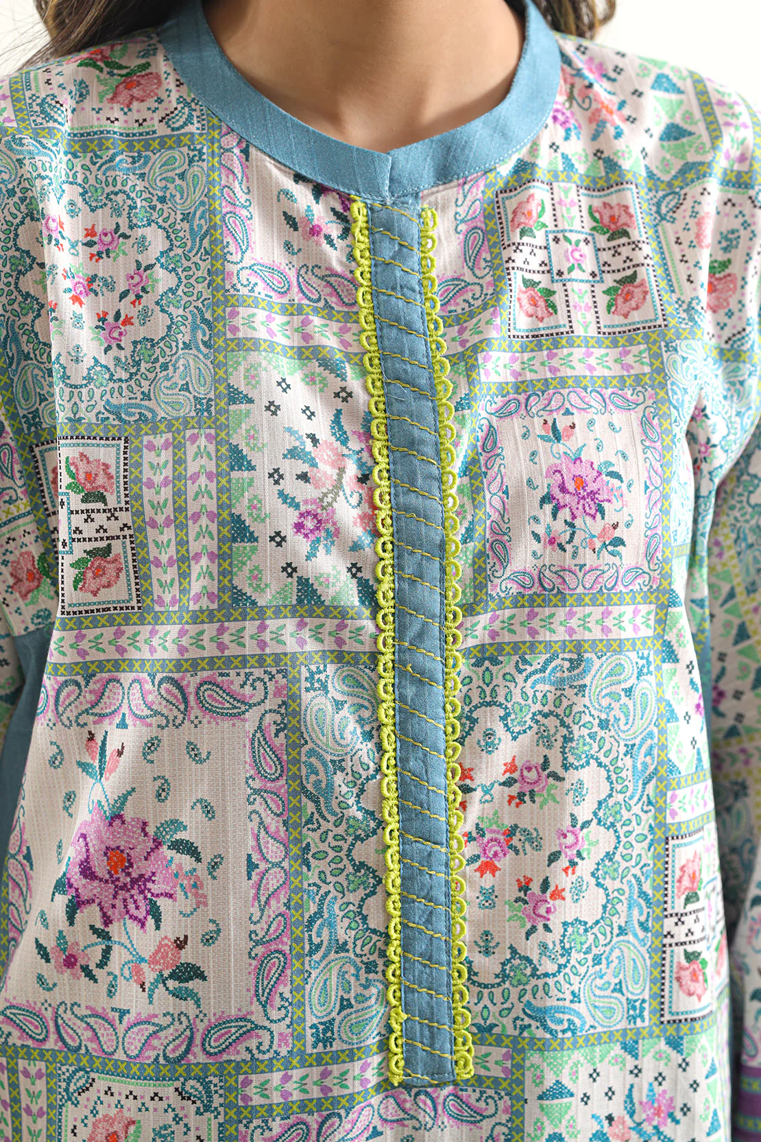 Printed Cotton Stitched 2 Piece (Shirt/Trouser) - Image 3