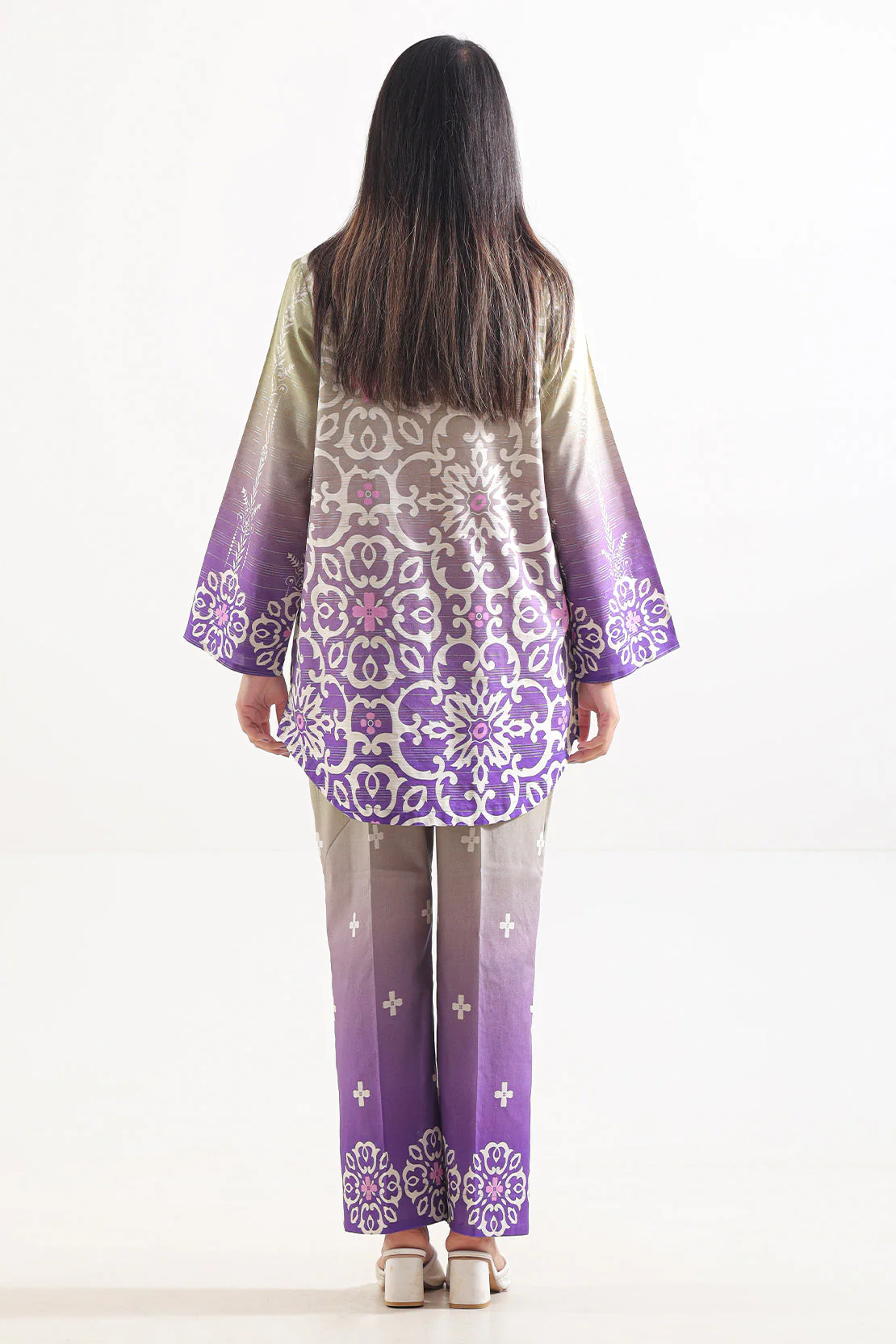 Printed Cotton Viscose Stitched 2 Piece (Shirt/Trouser) - Image 6