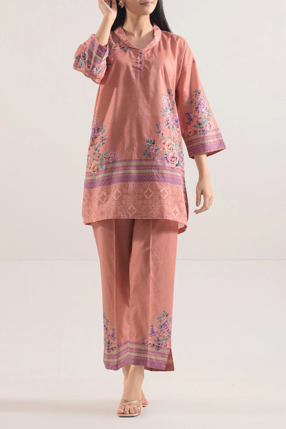 Printed Cotton Stitched 2 Piece (Shirt/Trouser)