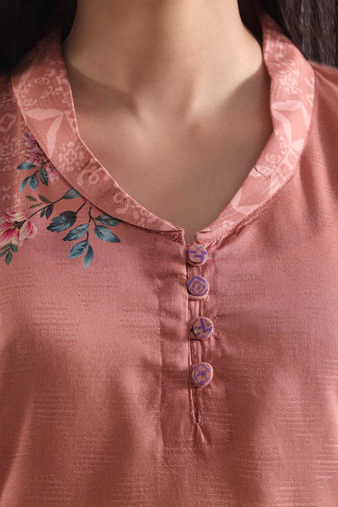 Printed Cotton Stitched 2 Piece (Shirt/Trouser) - Image 4