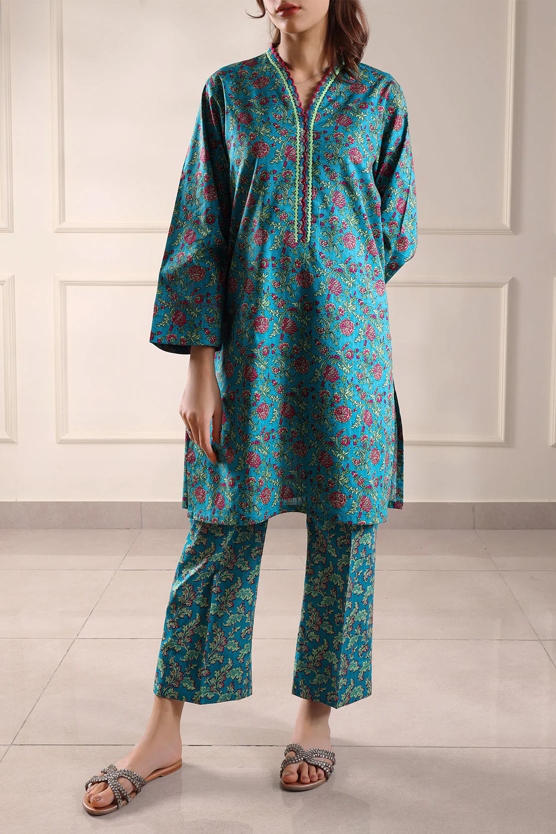 Printed Cotton Stitched Shirt - Image 2