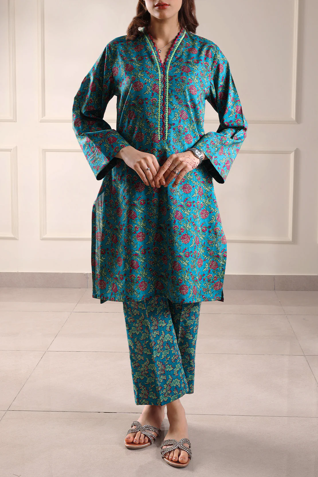 Printed Cotton Stitched Shirt - Image 3