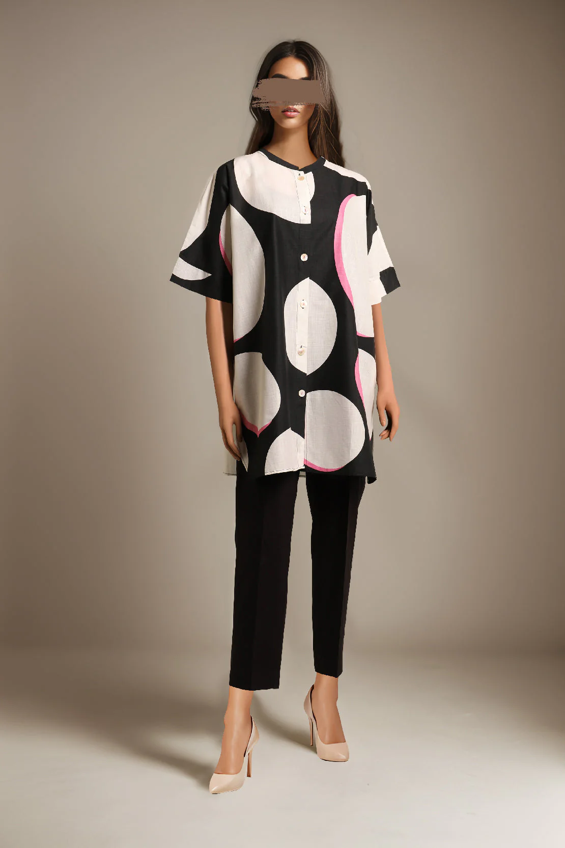 Printed Cotton Stitched Shirt - Image 2
