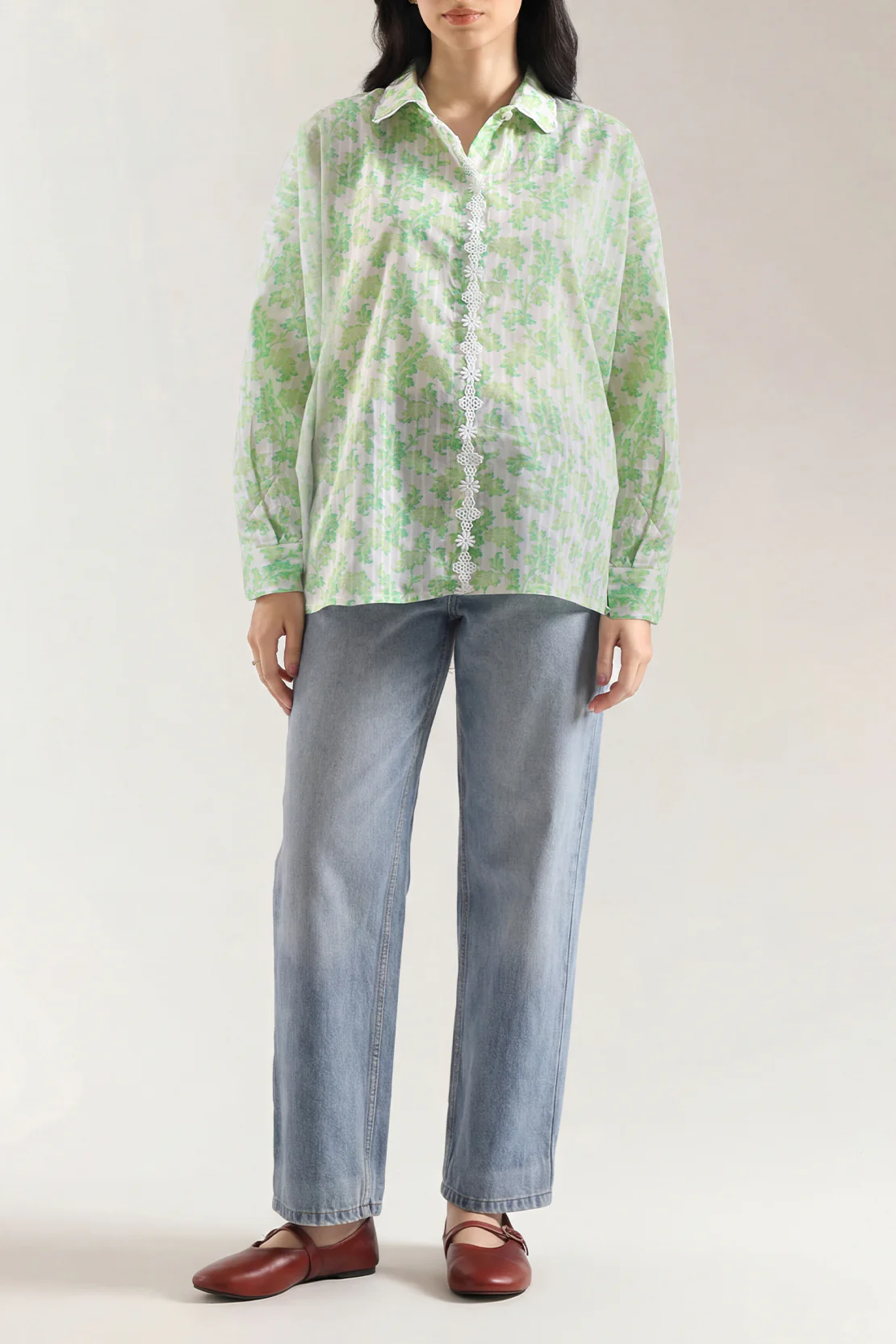 Printed Cotton Stitched Shirt