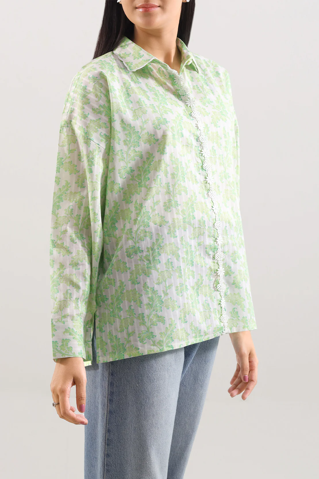 Printed Cotton Stitched Shirt - Image 2