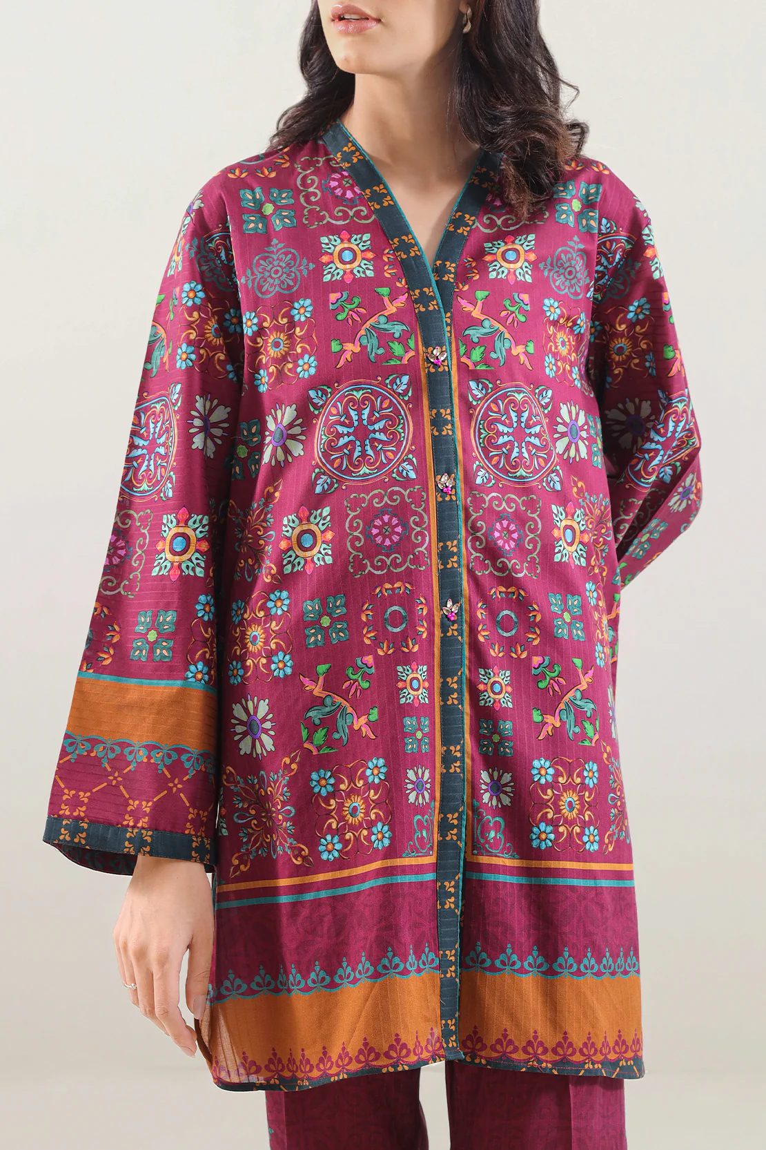 Printed Cotton Stitched Shirt - Image 2