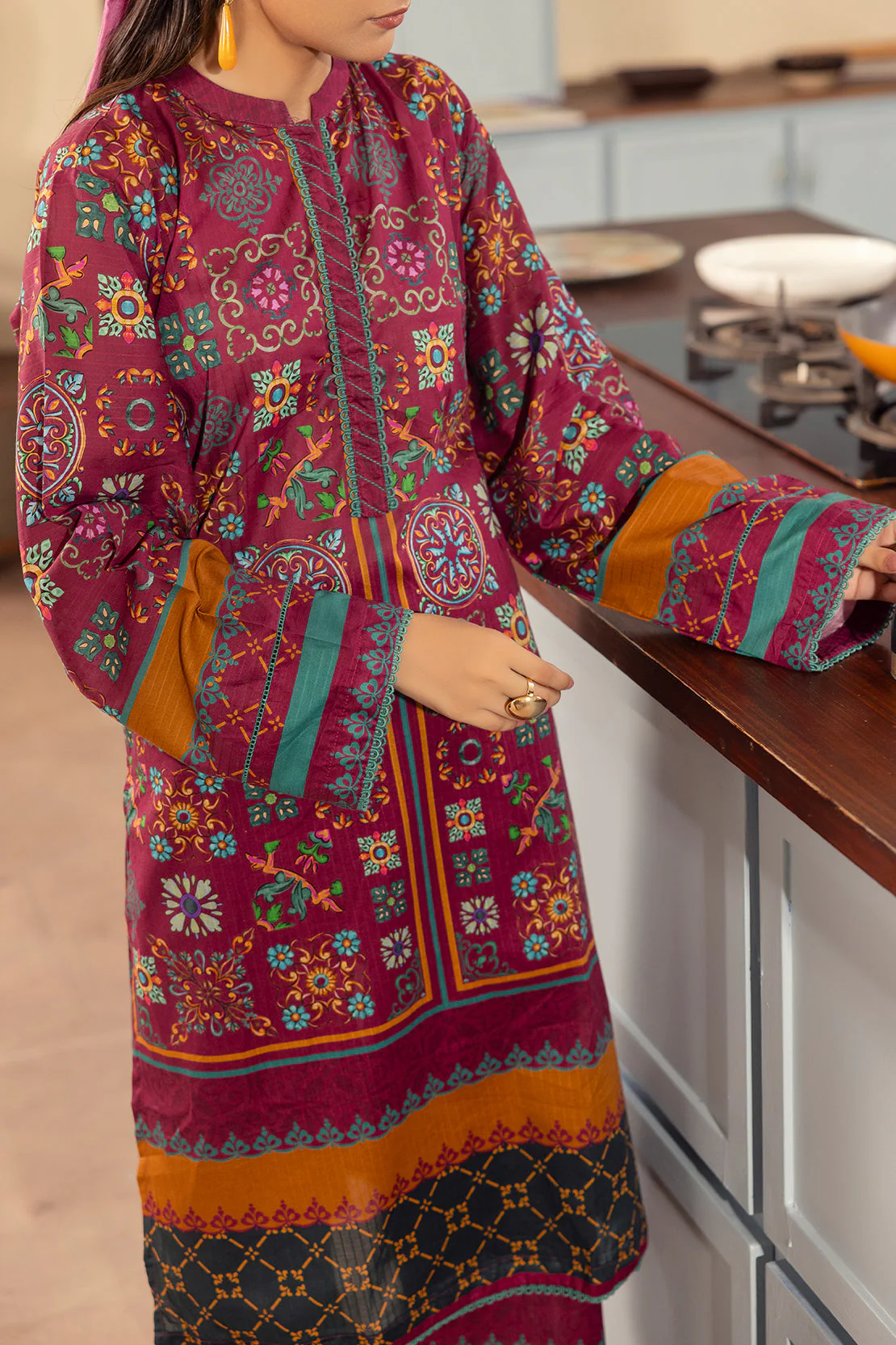 Printed Cotton Stitched Shirt - Image 2