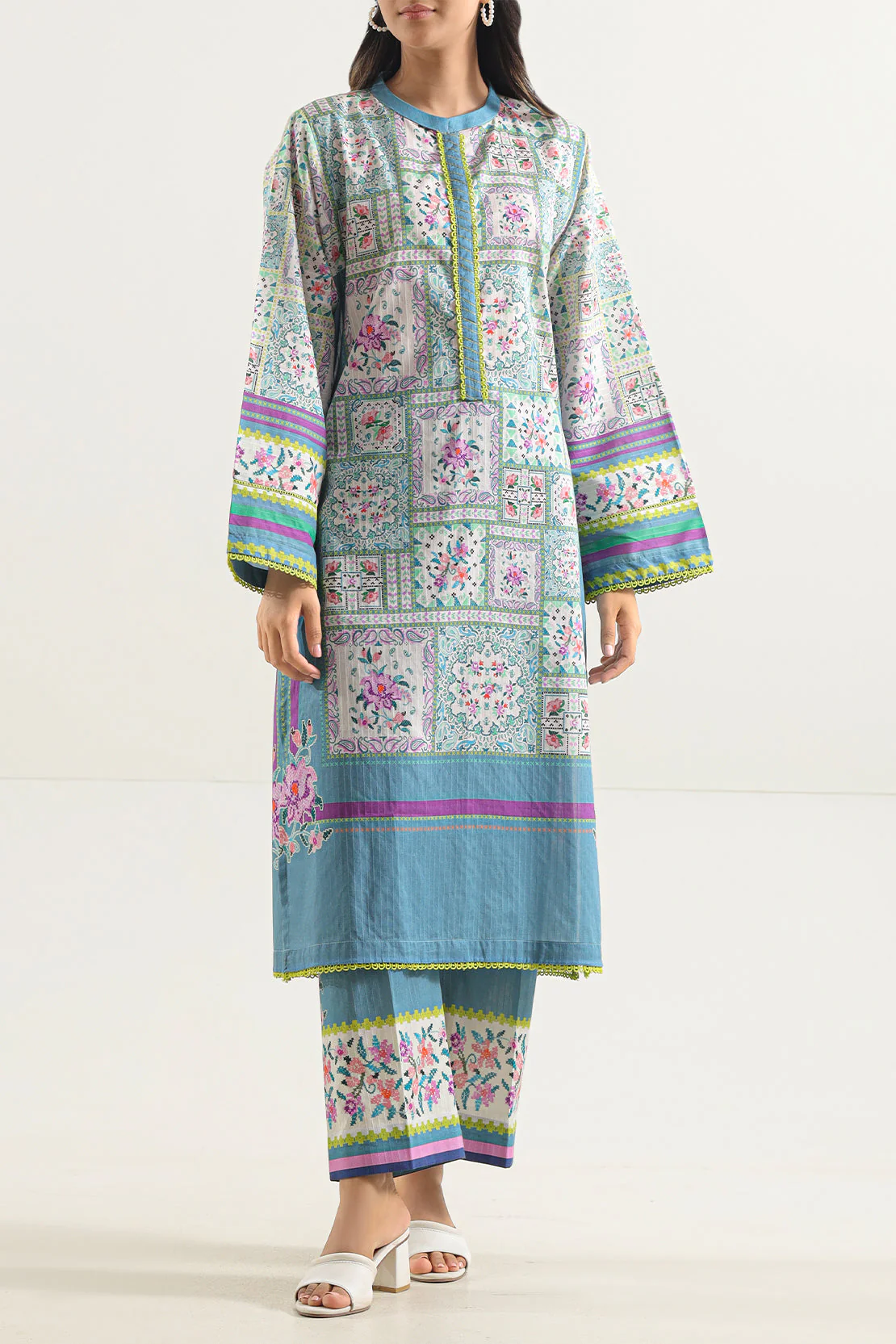 Printed Cotton Stitched Shirt