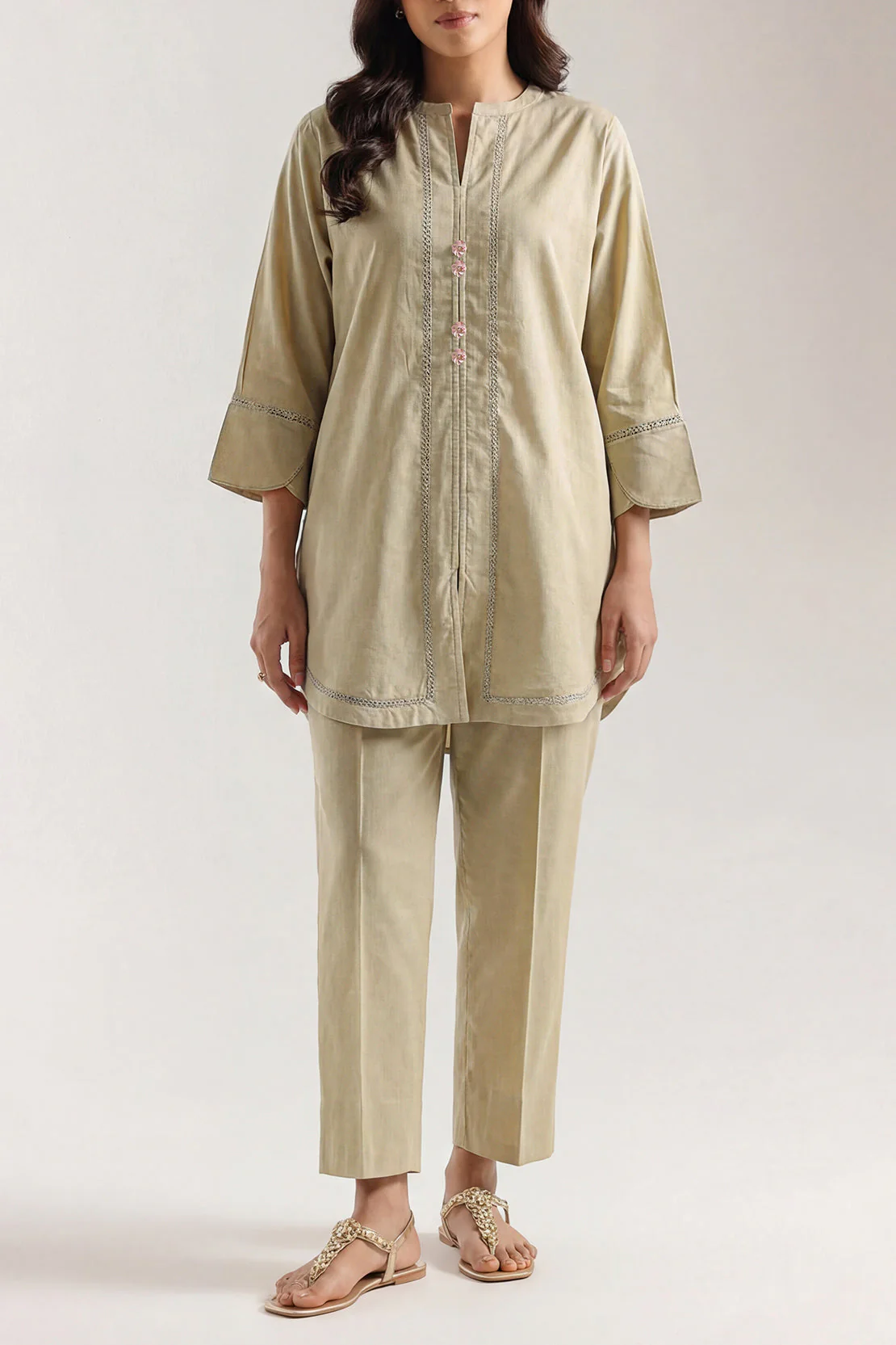 Printed Cotton Stitched Shirt