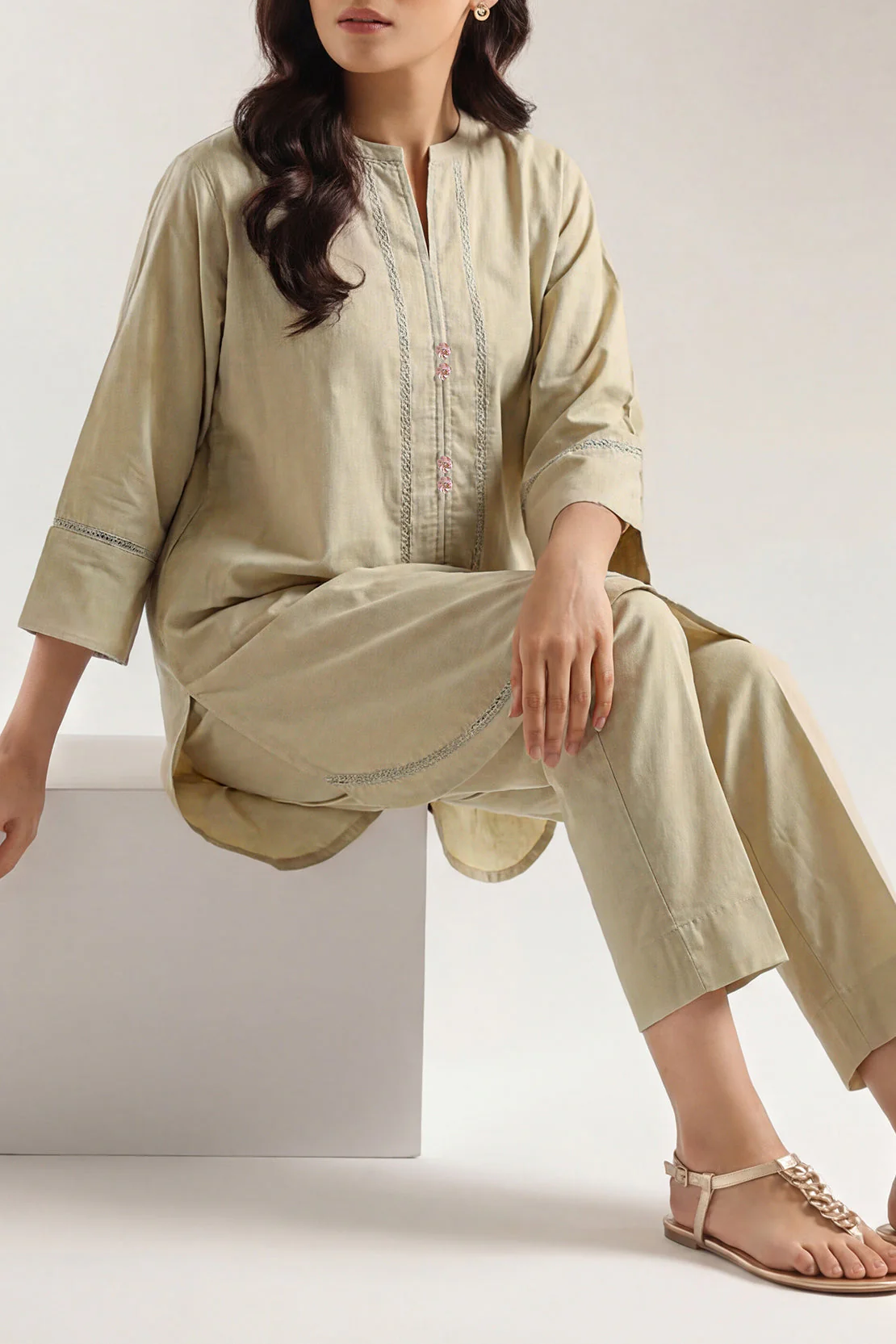 Printed Cotton Stitched Shirt - Image 2