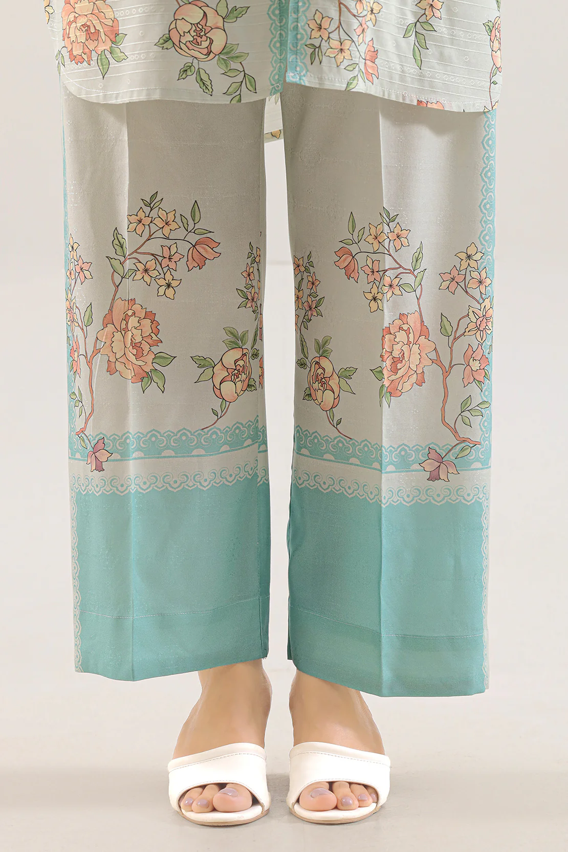 Printed Cotton Viscose Jacquard Stitched 2 Piece (Shirt/Trouser) - Image 4