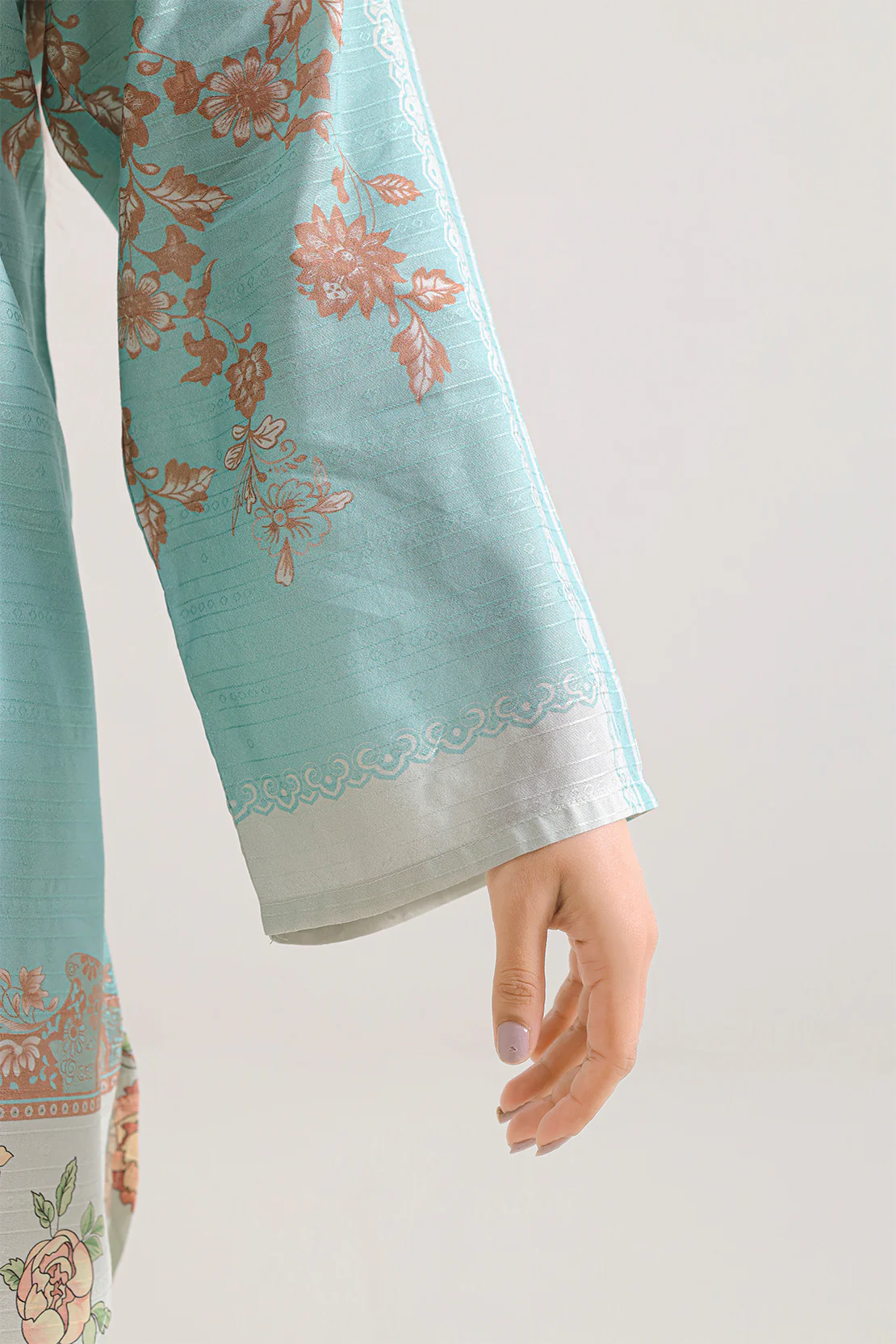 Printed Cotton Viscose Jacquard Stitched 2 Piece (Shirt/Trouser) - Image 5