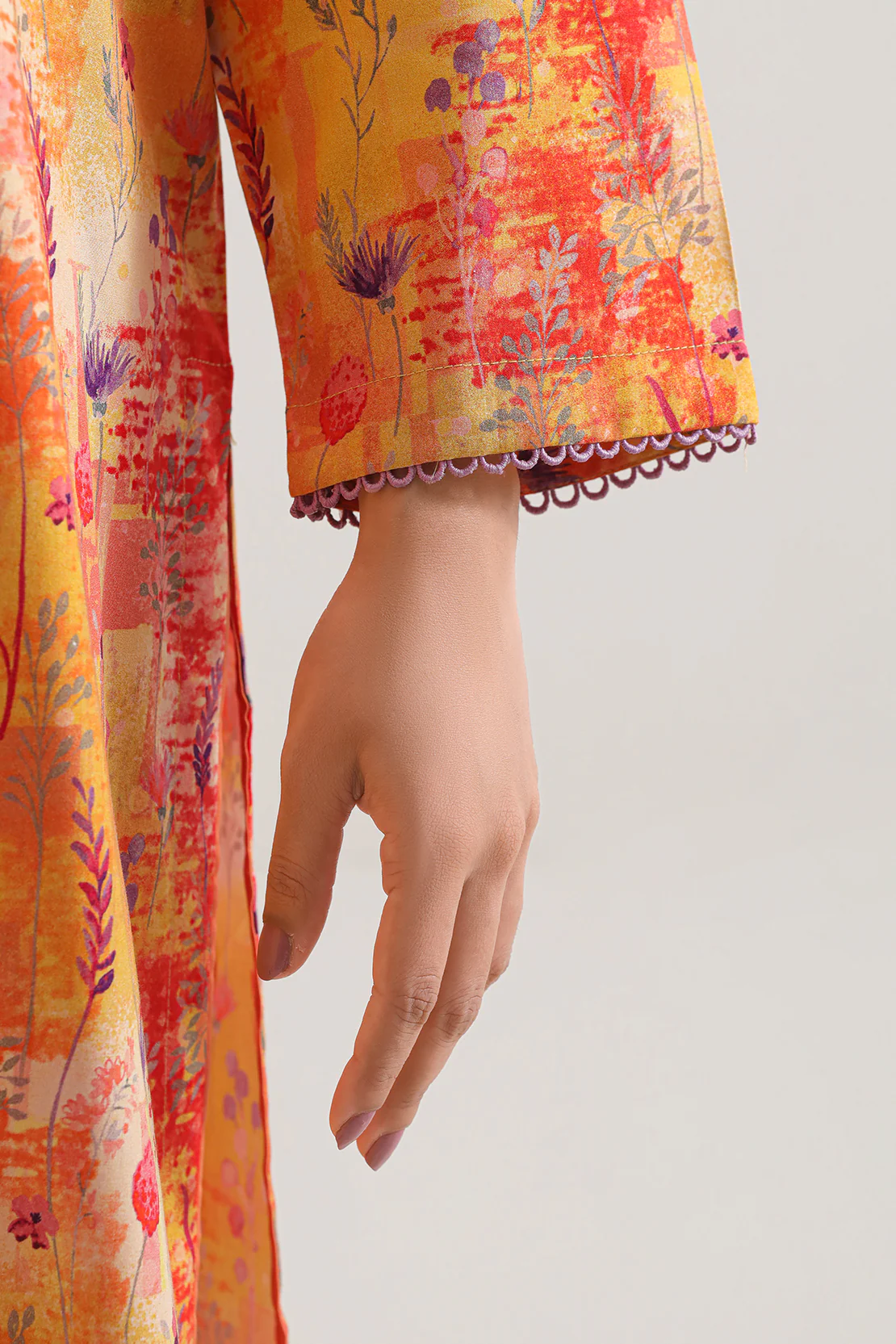 Printed Cotton Viscose Stitched 2 Piece (Shirt/Dupatta) - Image 5