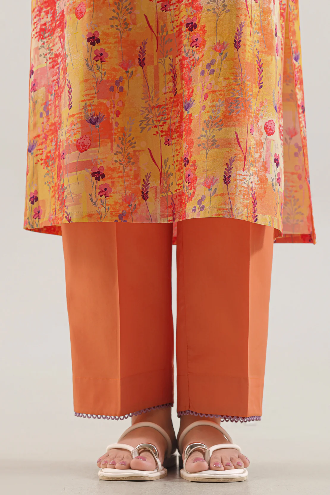 Printed Cotton Viscose Stitched 2 Piece (Shirt/Dupatta) - Image 6