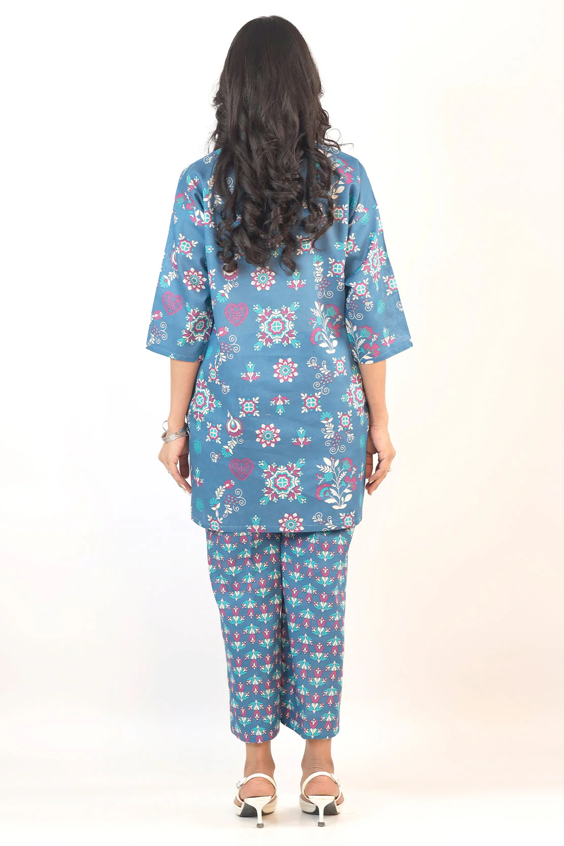 Printed Cotton Viscose Stitched 2 Piece (Shirt/Trouser) - Image 3