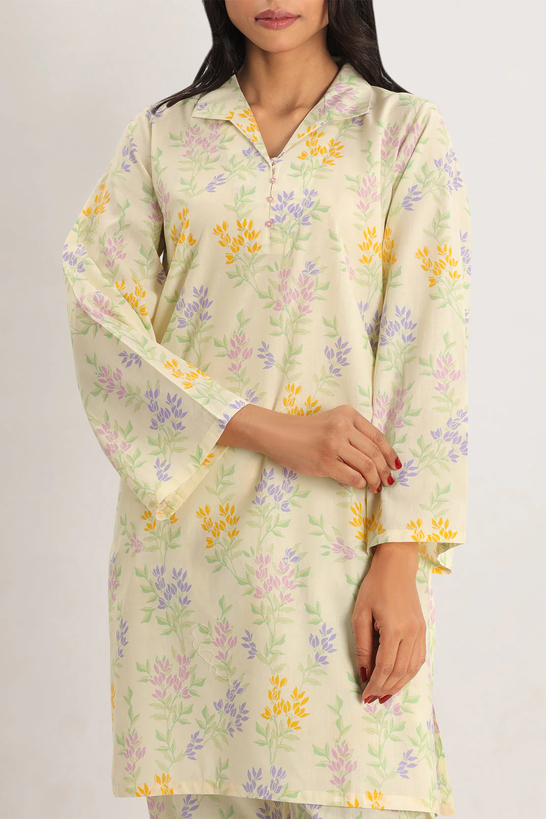 Printed Cotton Viscose Stitched 2 Piece (Shirt/Trouser)