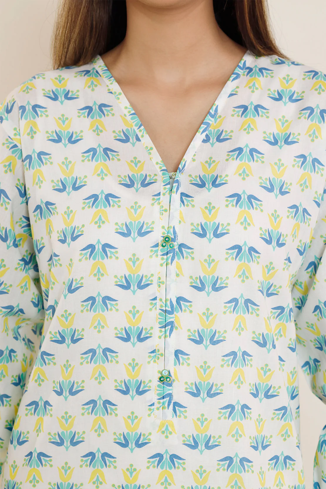 Printed Cotton Viscose Stitched 2 Piece (Shirt/Trouser) - Image 5