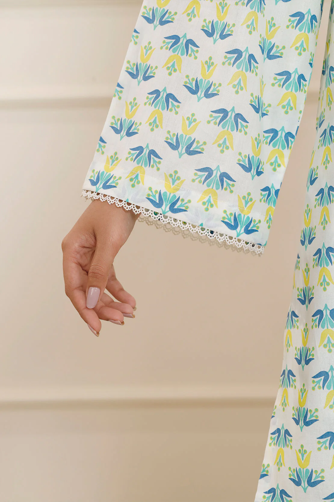 Printed Cotton Viscose Stitched 2 Piece (Shirt/Trouser) - Image 6