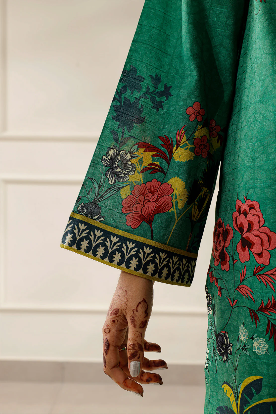 Printed Cotton Viscose Stitched 2 Piece (Shirt/Trouser) - Image 7