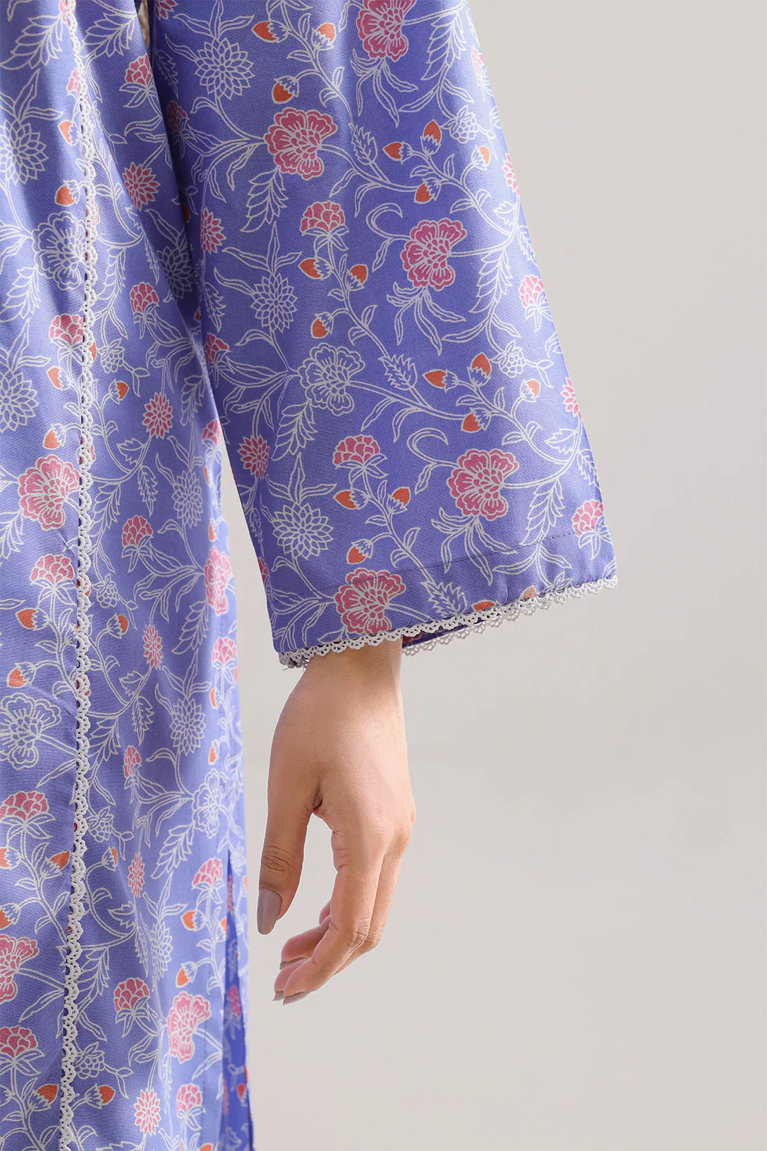 Printed Cotton Viscose Stitched 2 Piece (Shirt/Trouser) - Image 5