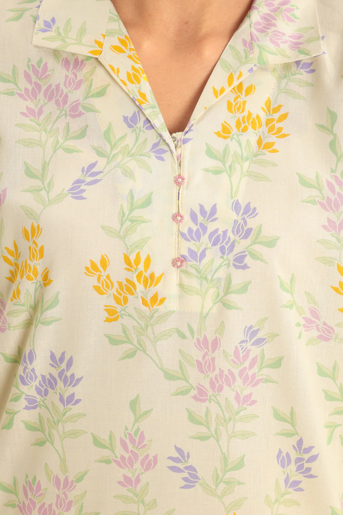 Printed Cotton Viscose Stitched 2 Piece (Shirt/Trouser) - Image 4