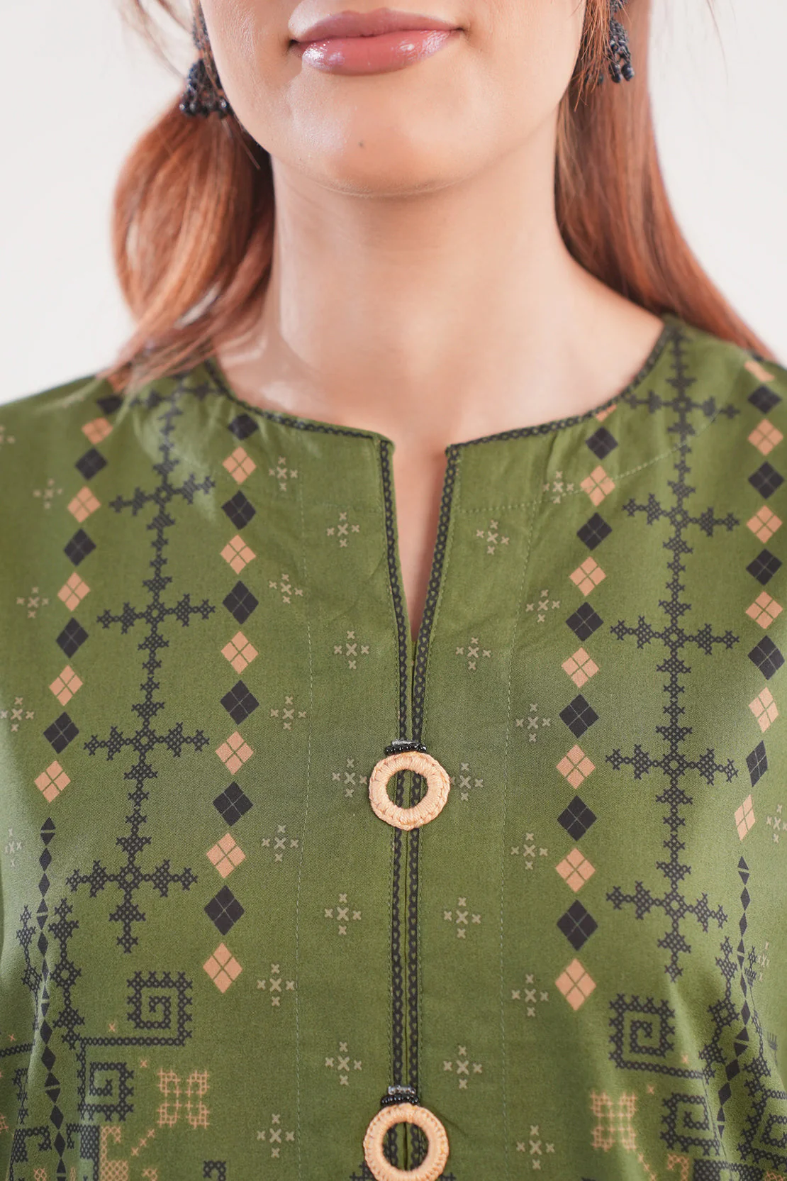 Printed Cotton Viscose Stitched 2 Piece (Shirt/Trouser) - Image 5