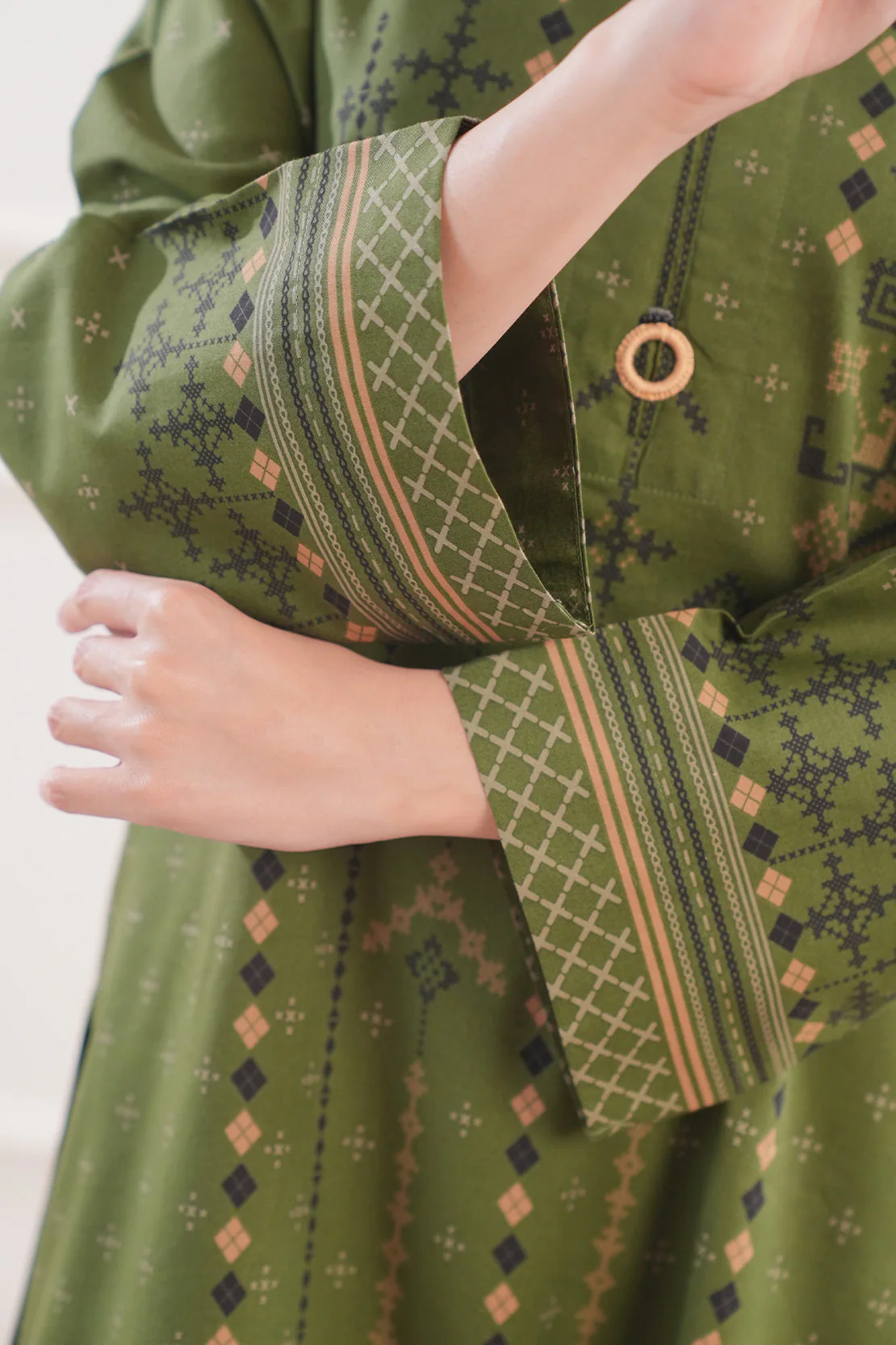 Printed Cotton Viscose Stitched 2 Piece (Shirt/Trouser) - Image 6