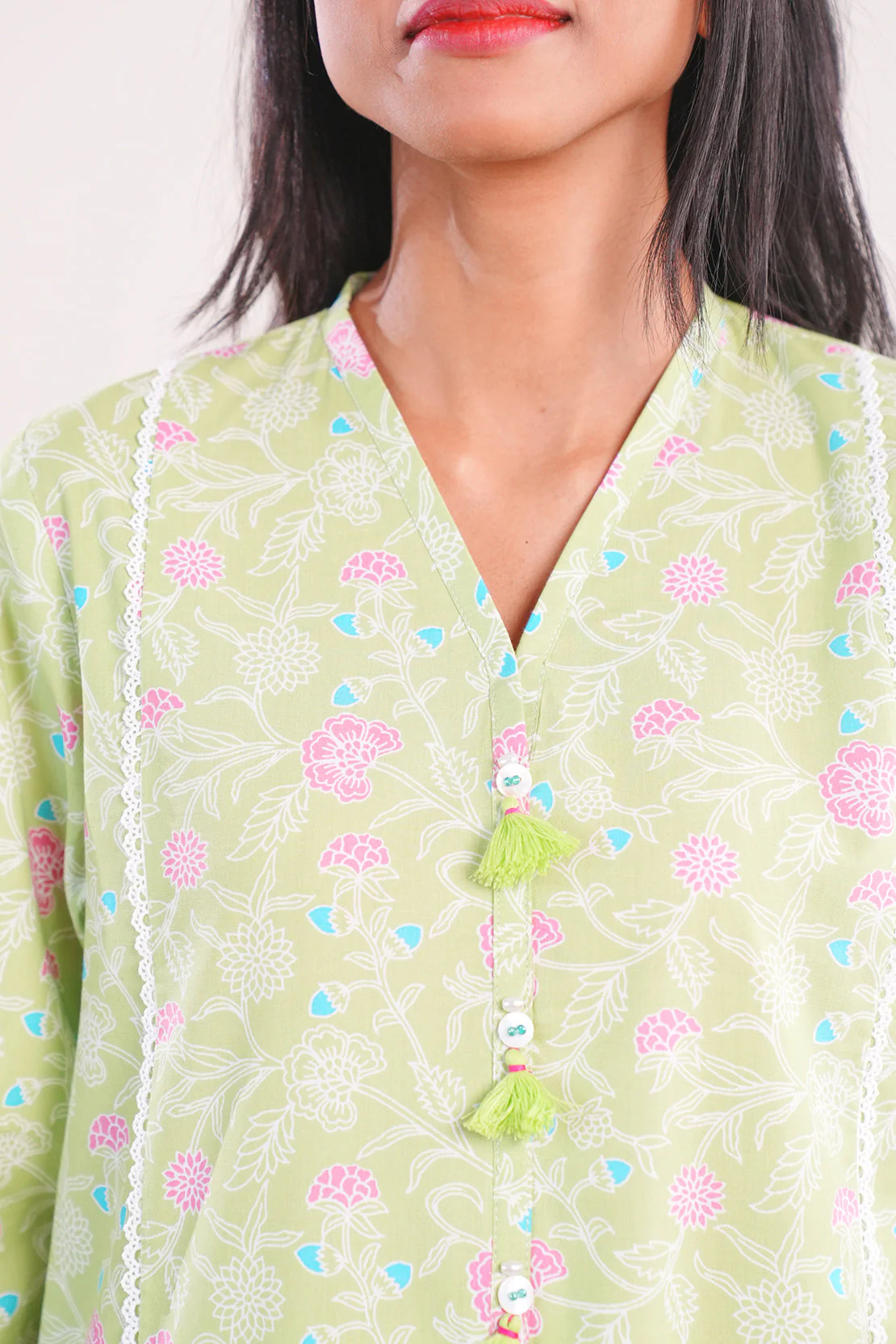 Printed Cotton Viscose Stitched 3 Piece - Image 5