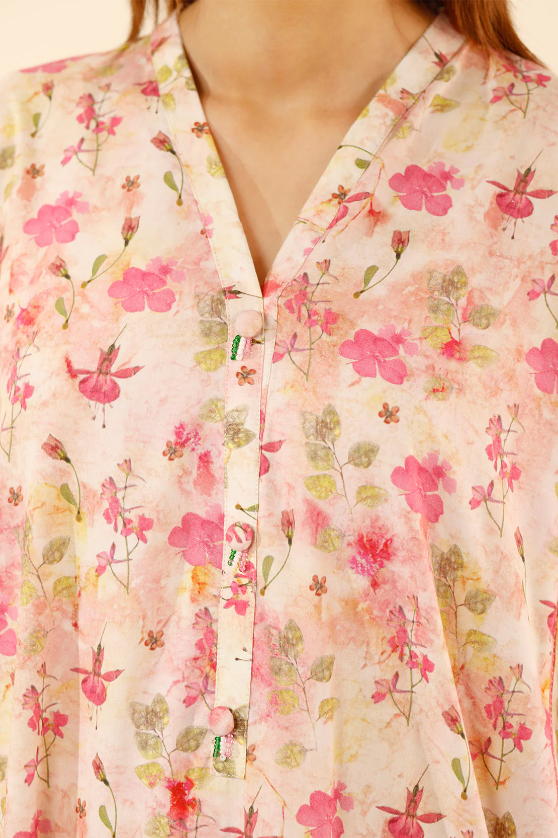 Printed Cotton Viscose Stitched 3 Piece - Image 6