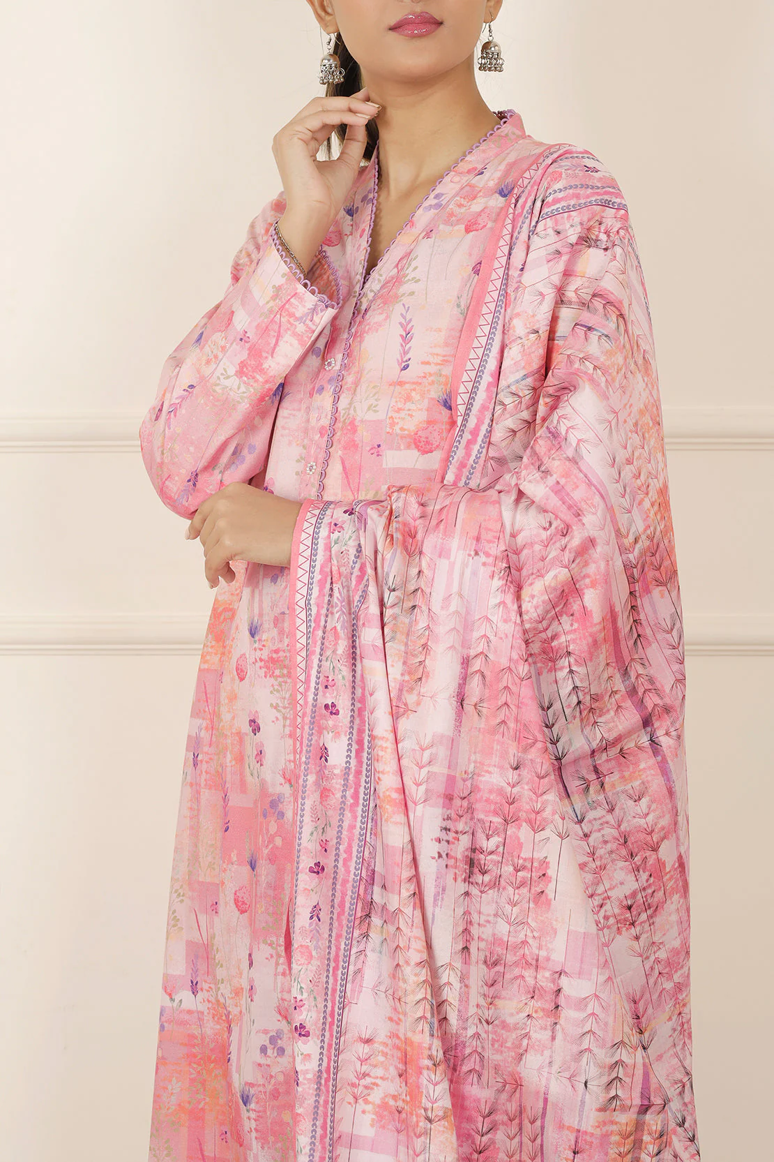 Printed Cotton Viscose Stitched Shirt - Image 3