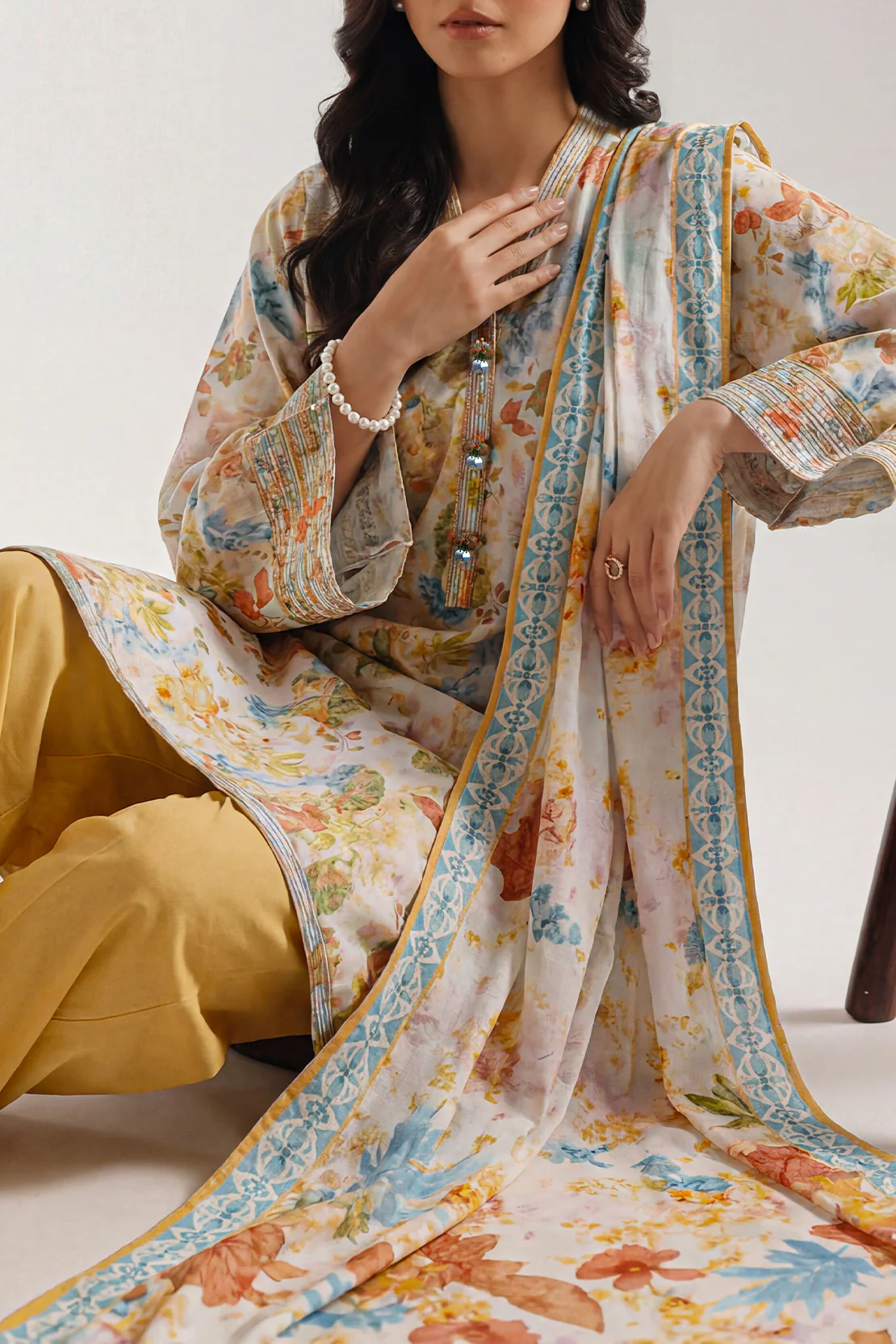 Printed Cotton Viscose Stitched Shirt