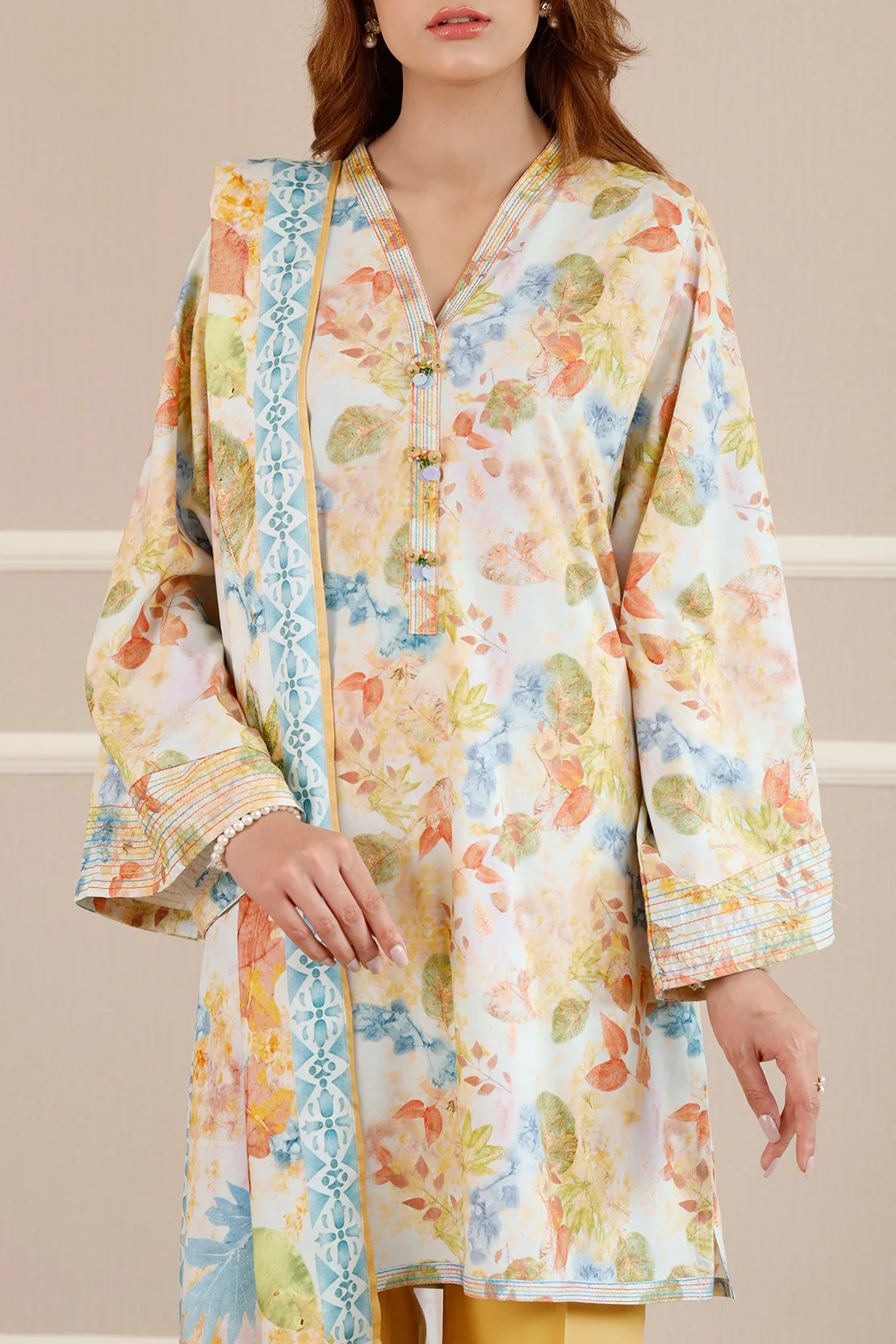 Printed Cotton Viscose Stitched Shirt - Image 4