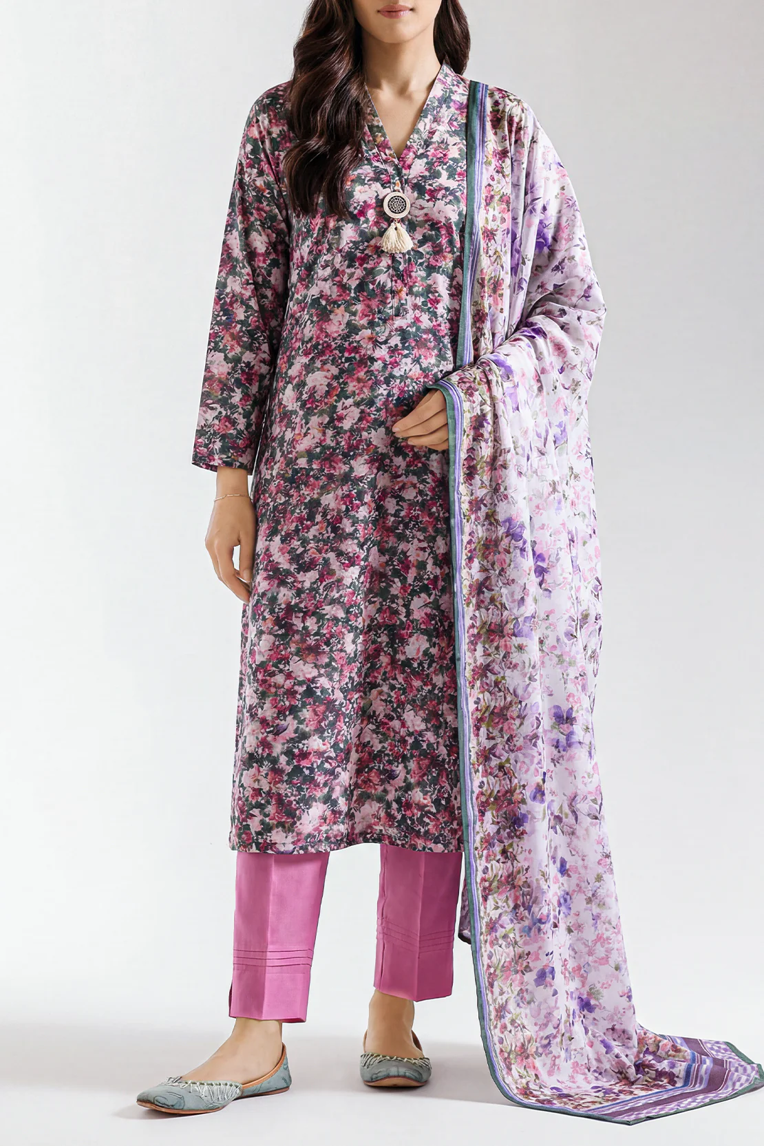 Printed Cotton Viscose Stitched Shirt
