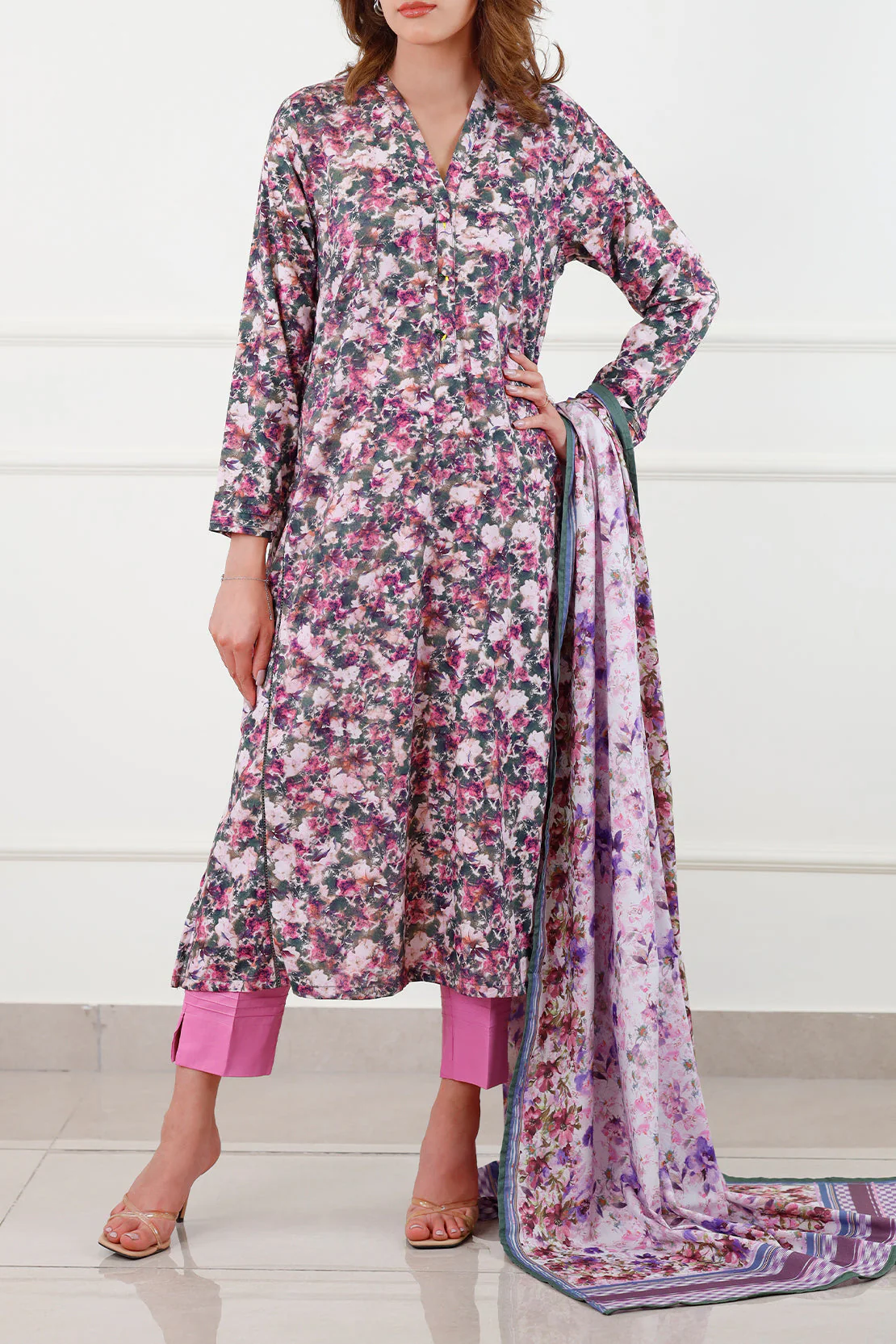 Printed Cotton Viscose Stitched Shirt - Image 4