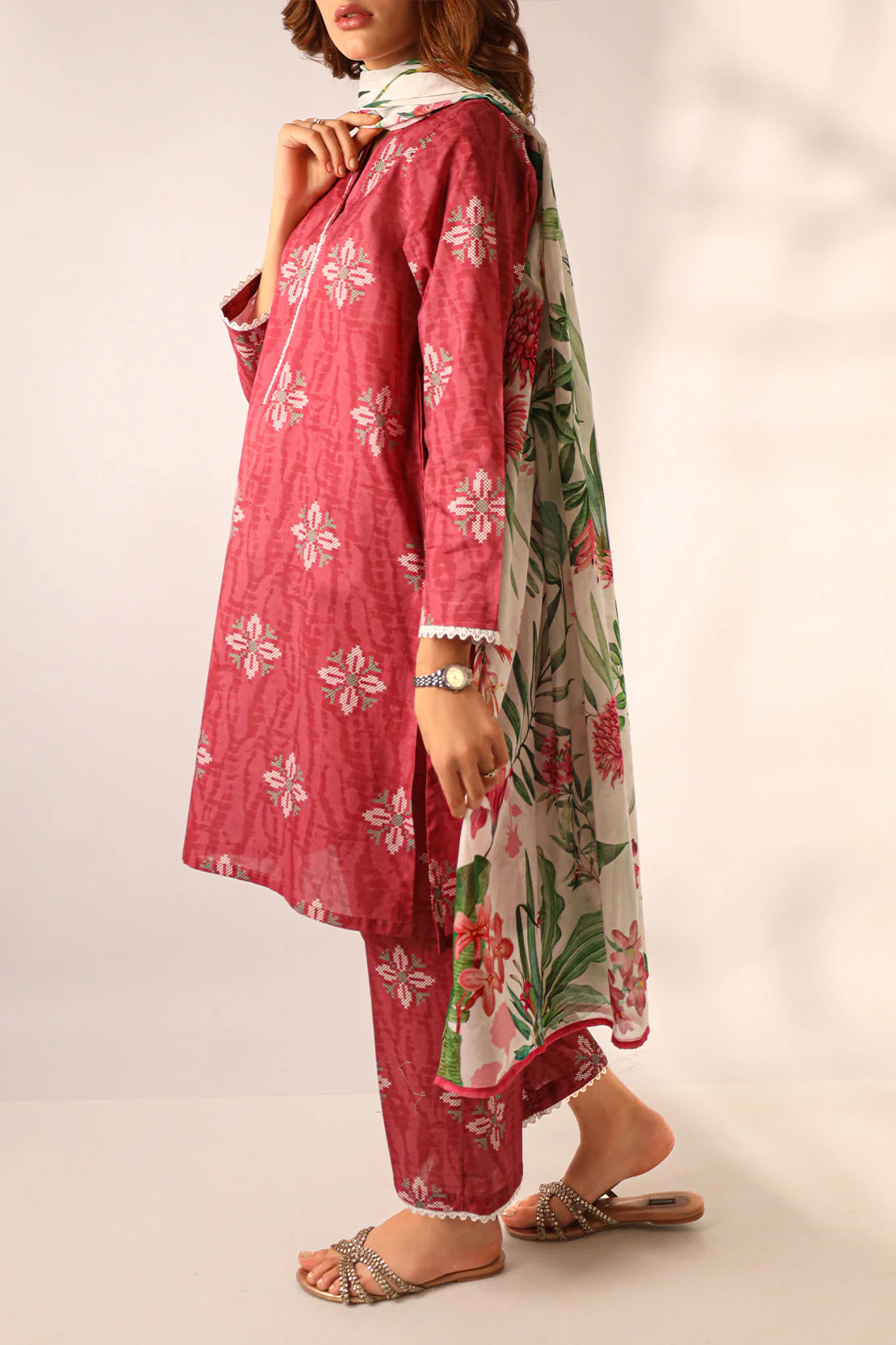 Printed Cotton Viscose Stitched Shirt - Image 5