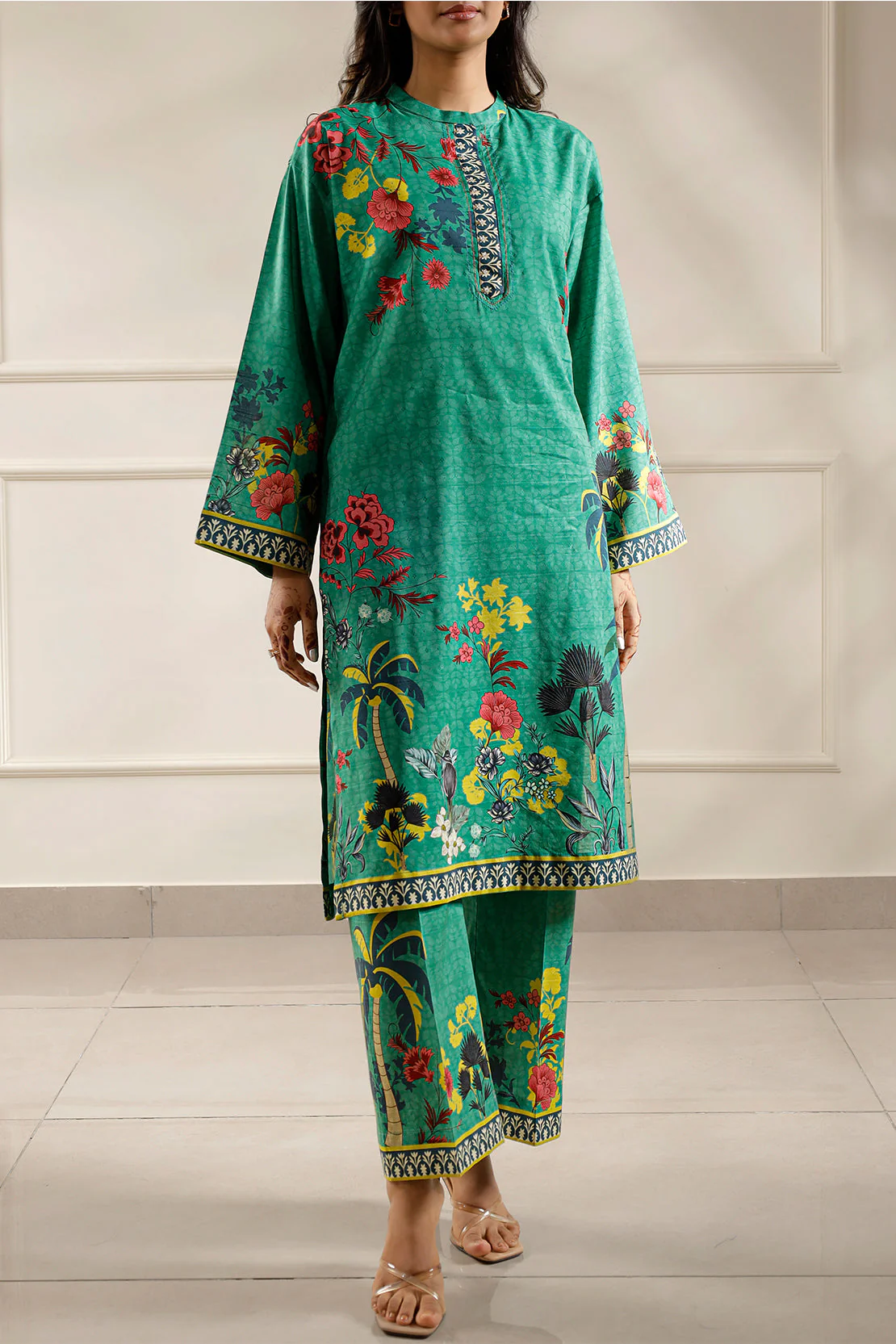 Printed Cotton Viscose Stitched Shirt - Image 2