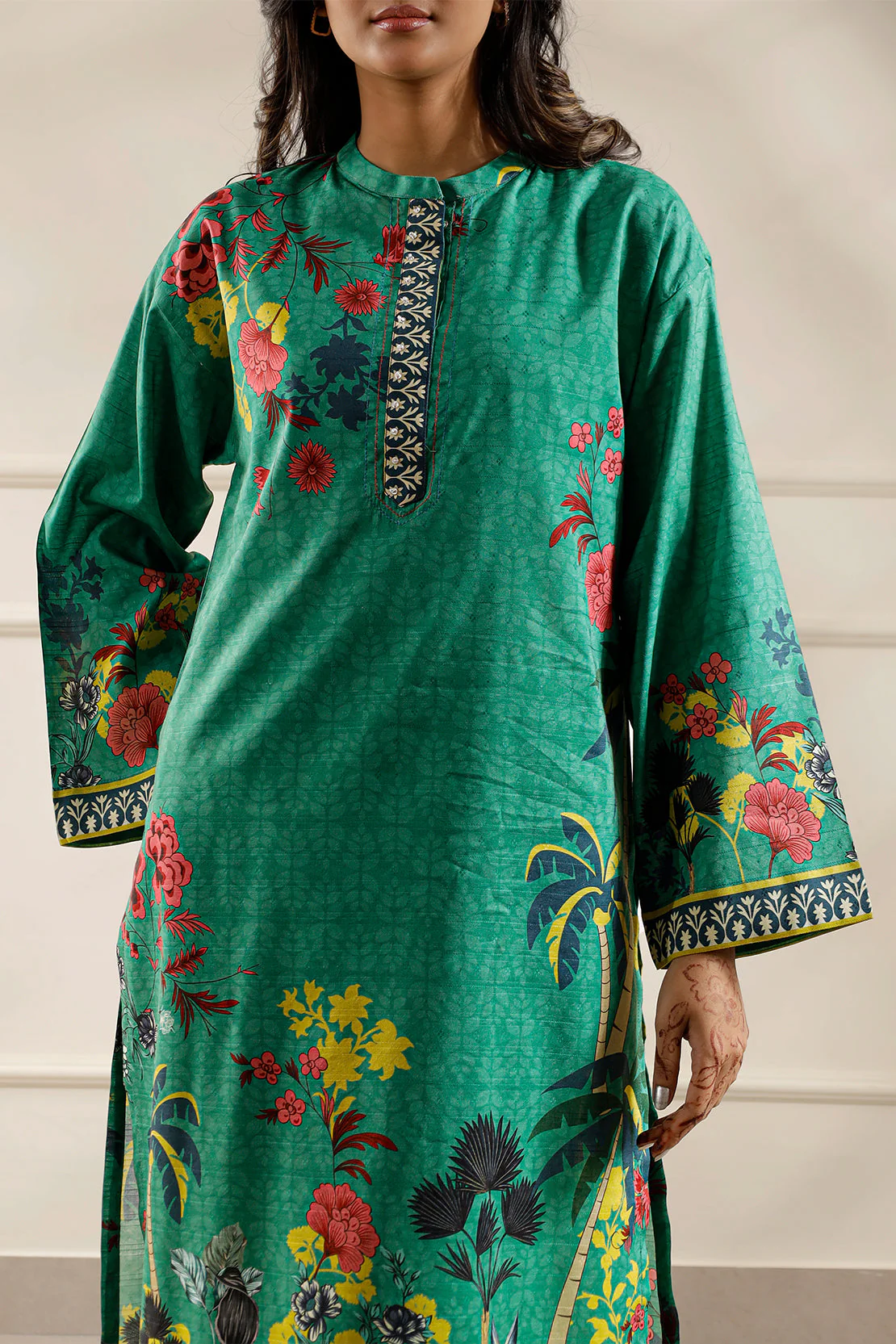 Printed Cotton Viscose Stitched Shirt - Image 3