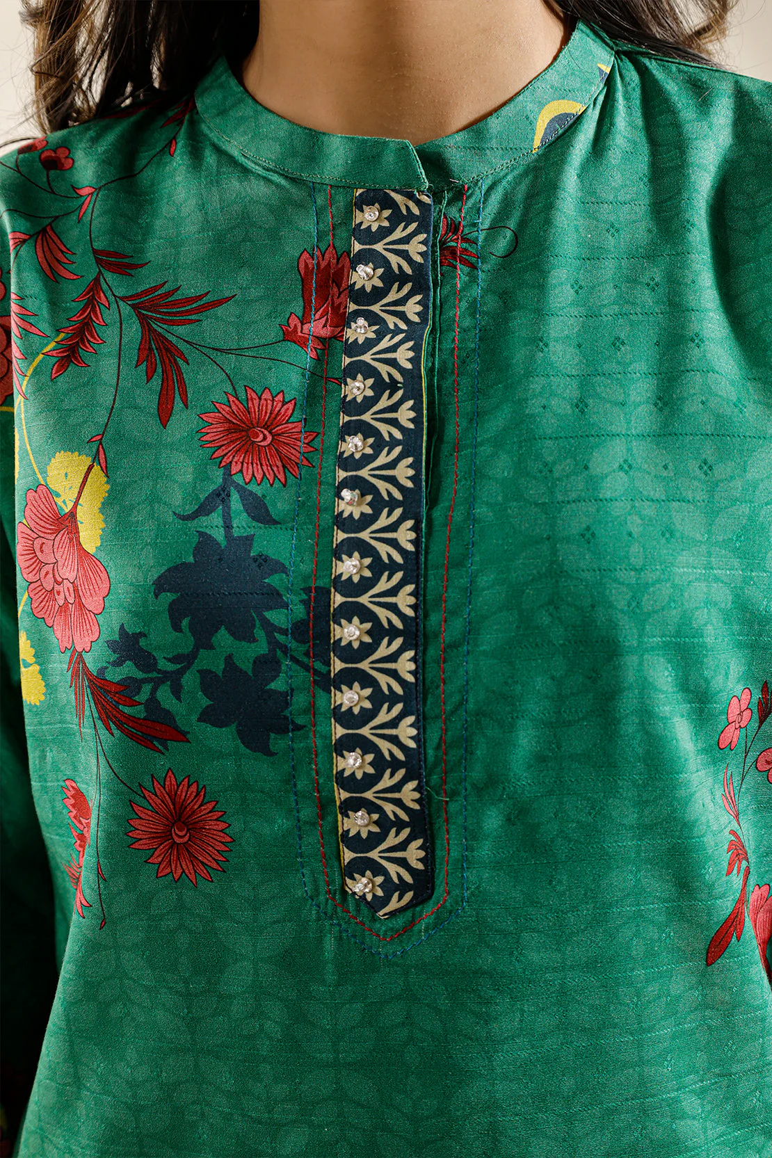 Printed Cotton Viscose Stitched Shirt - Image 5