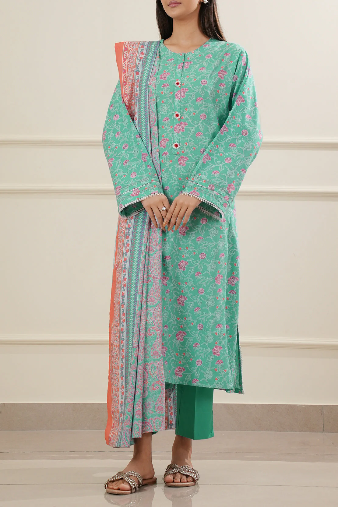 Printed Cotton Viscose Stitched Shirt - Image 2