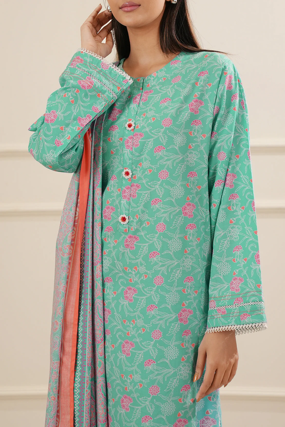 Printed Cotton Viscose Stitched Shirt - Image 3