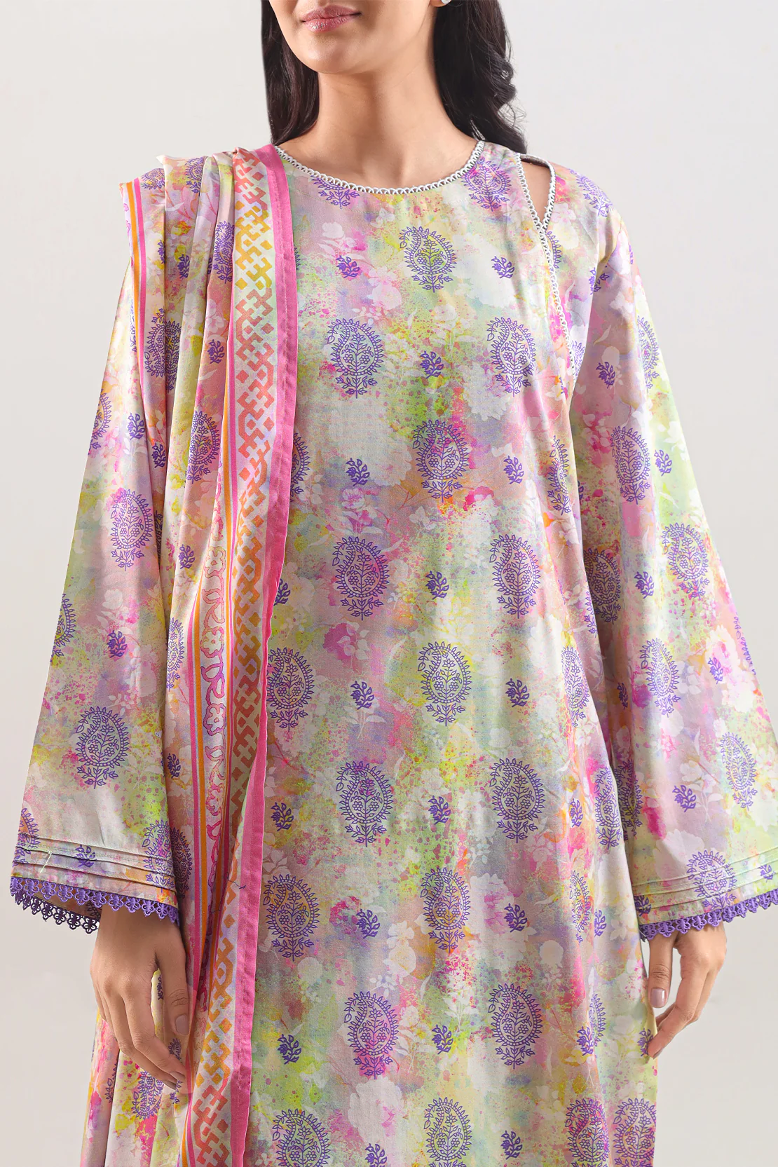 Printed Cotton Viscose Stitched Shirt - Image 2