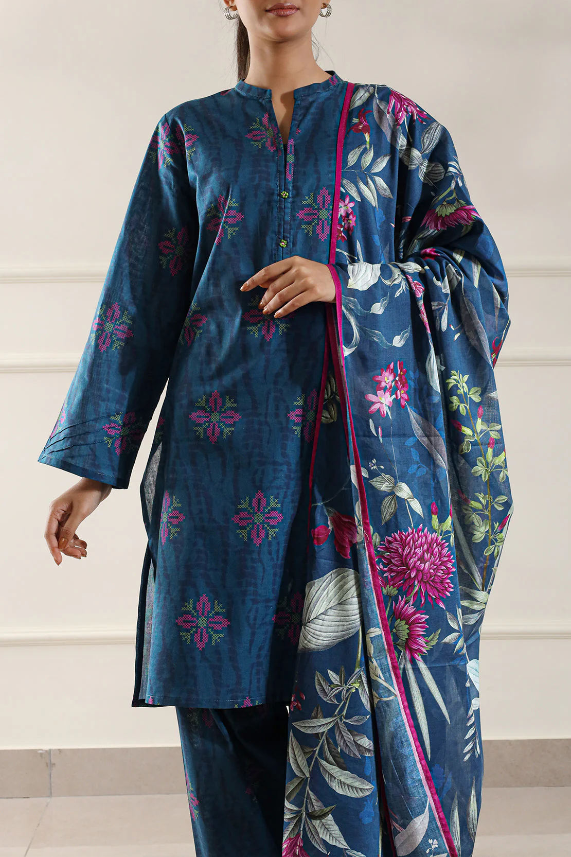 Printed Cotton Viscose Stitched Shirt - Image 4