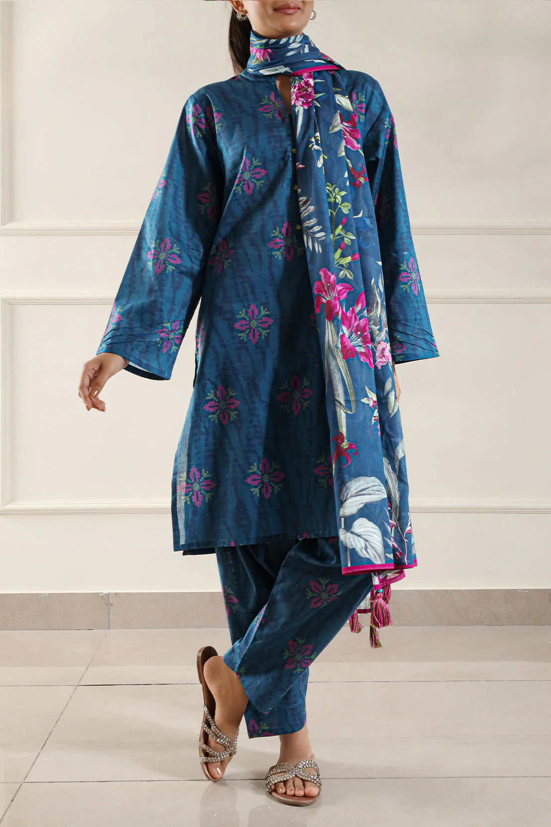 Printed Cotton Viscose Stitched Shirt - Image 7