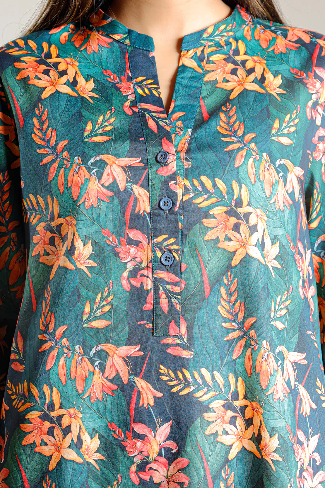 Printed Dobby Self Stitched 2 Piece (Shirt/Trouser) - Image 4