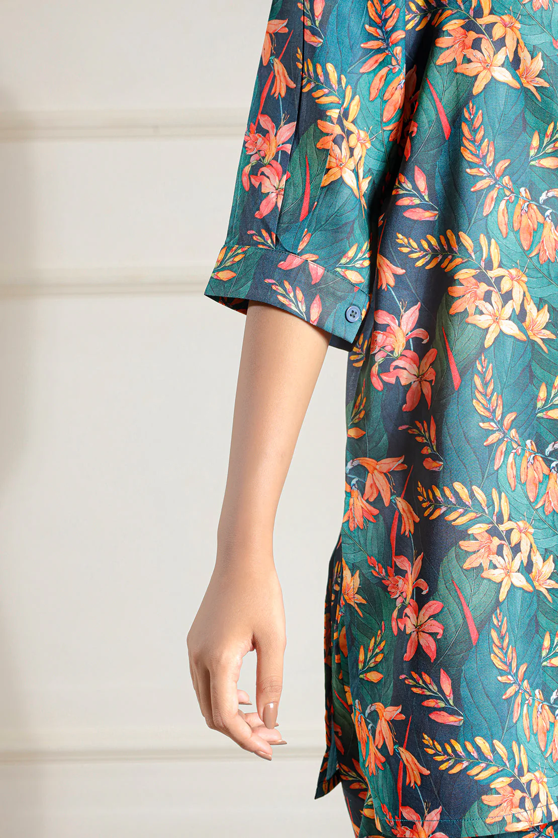 Printed Dobby Self Stitched 2 Piece (Shirt/Trouser) - Image 5