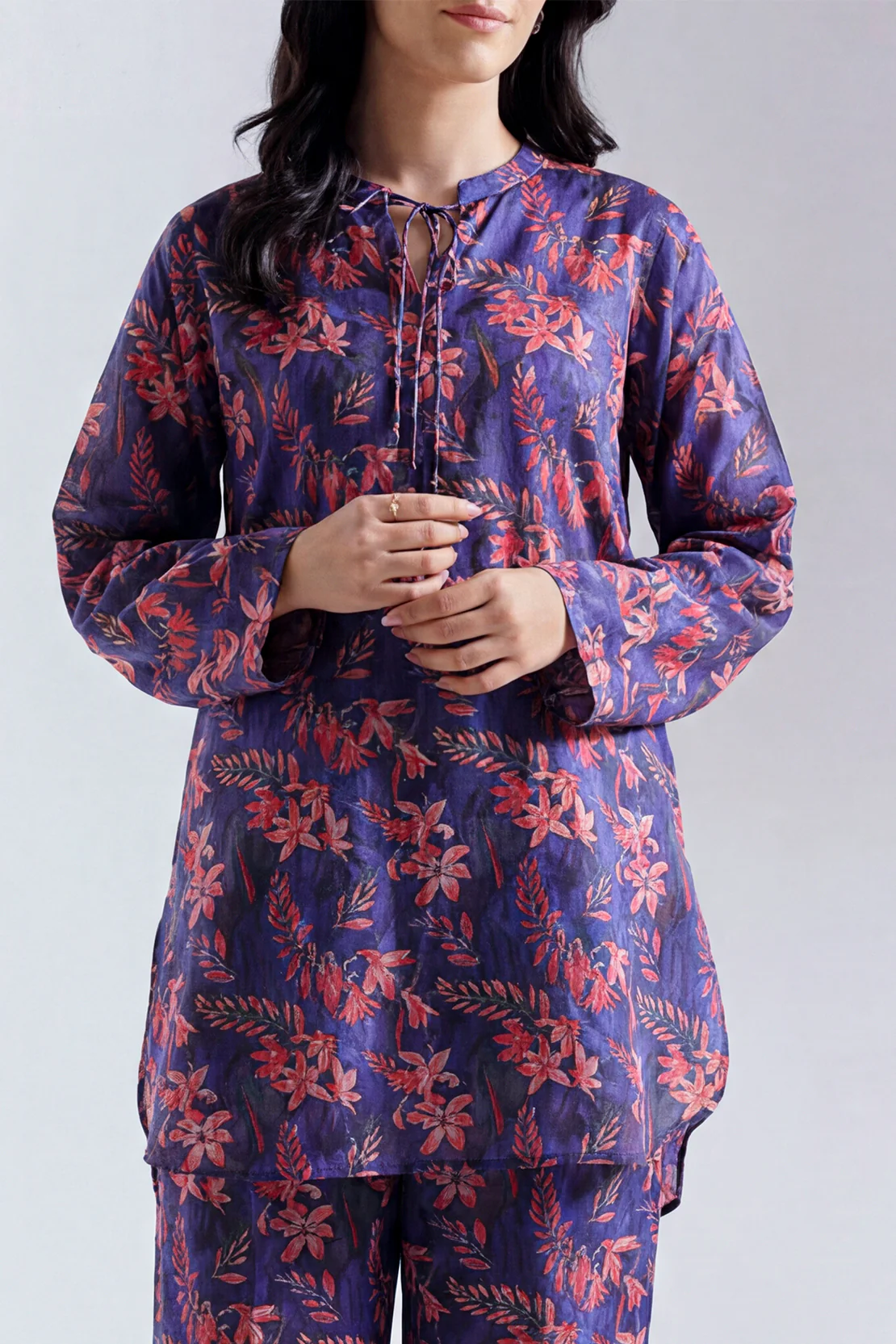 Printed Dobby Self Stitched 2 Piece (Shirt/Trouser) - Image 2