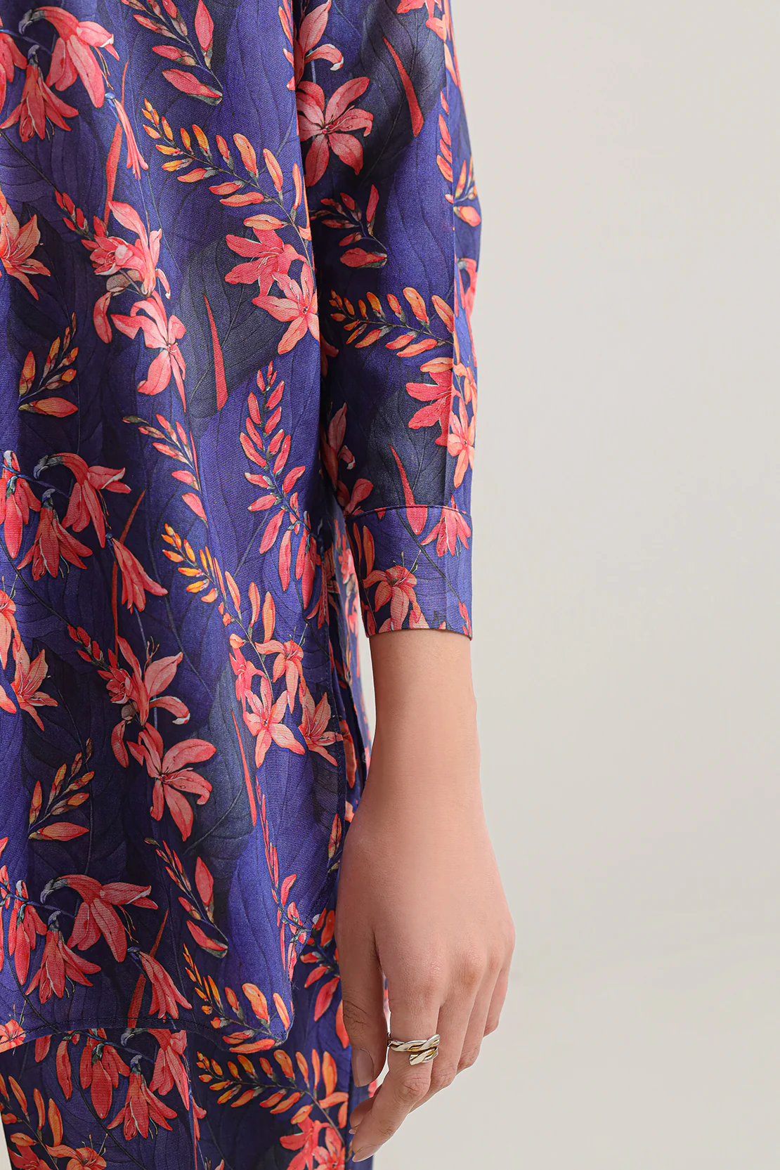 Printed Dobby Self Stitched 2 Piece (Shirt/Trouser) - Image 5