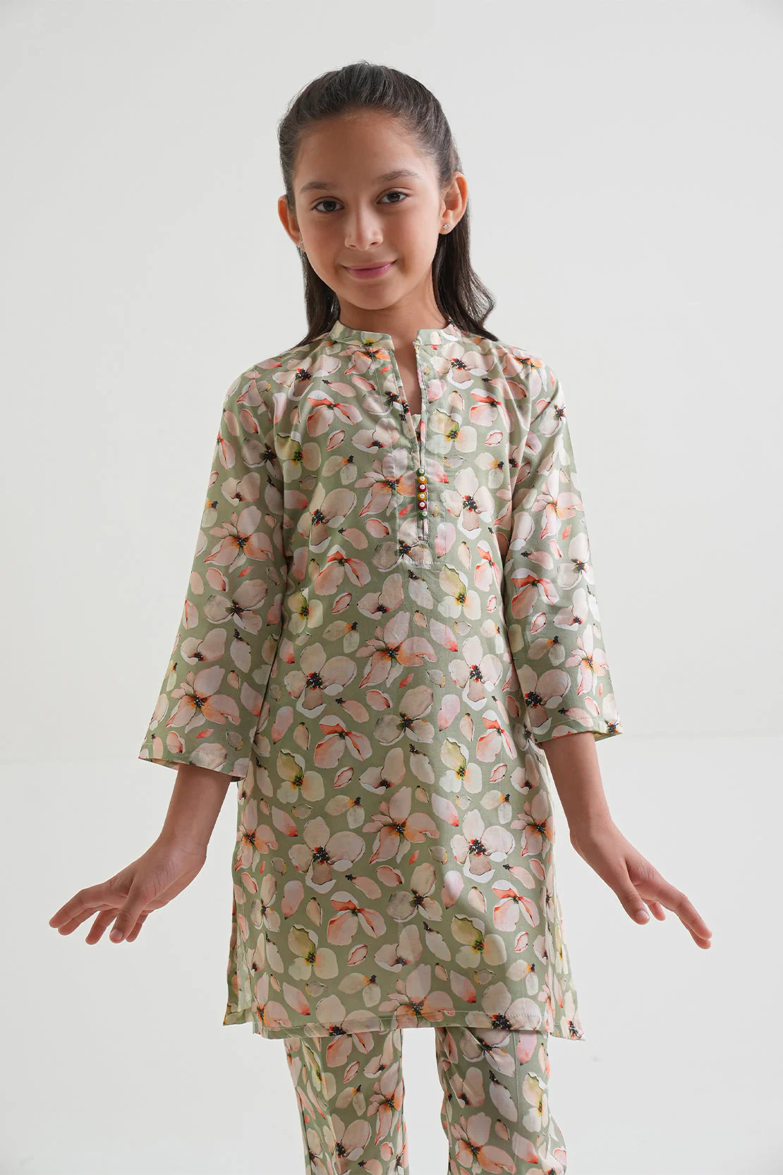 Printed Dobby Self Stitched Shirt For Kids - Image 3