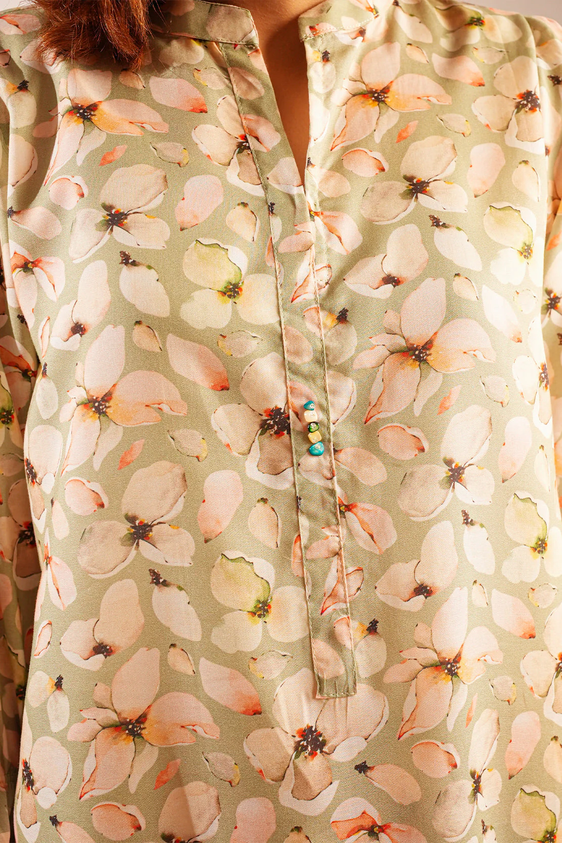 Printed Dobby Self Stitched Shirt - Image 4
